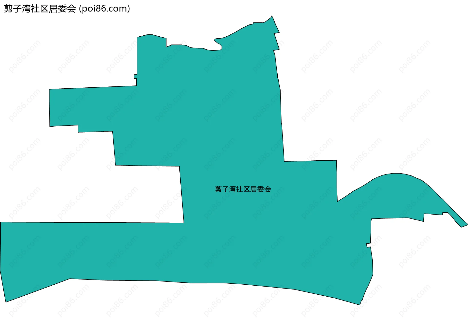 剪子湾社区居委会边界地图