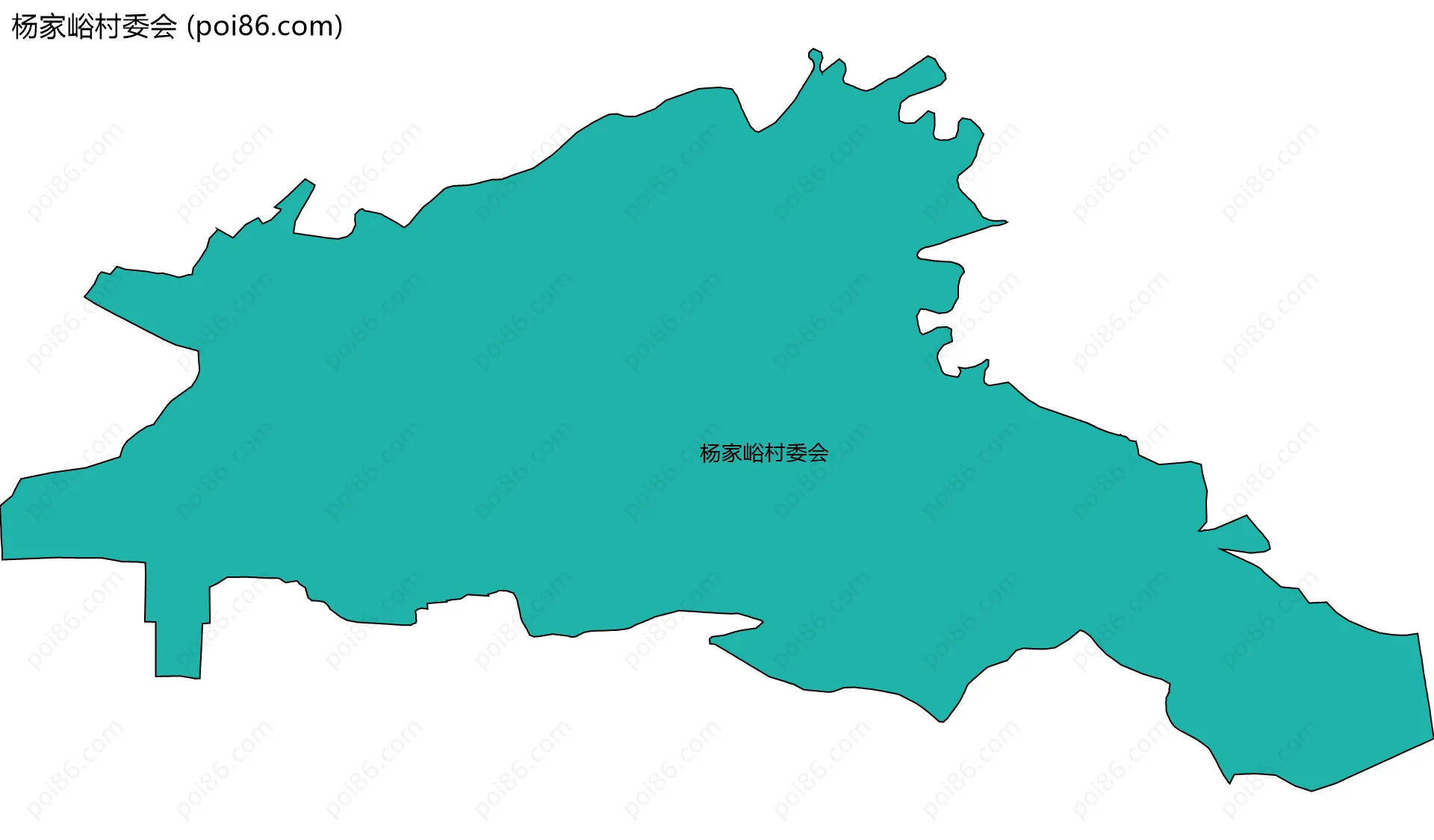 杨家峪村委会边界地图