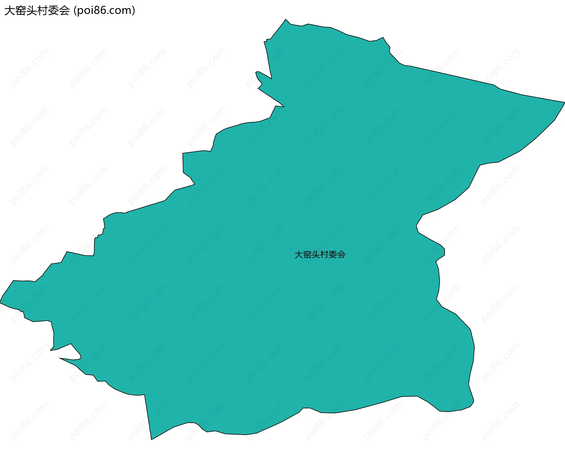 大窑头村委会边界地图