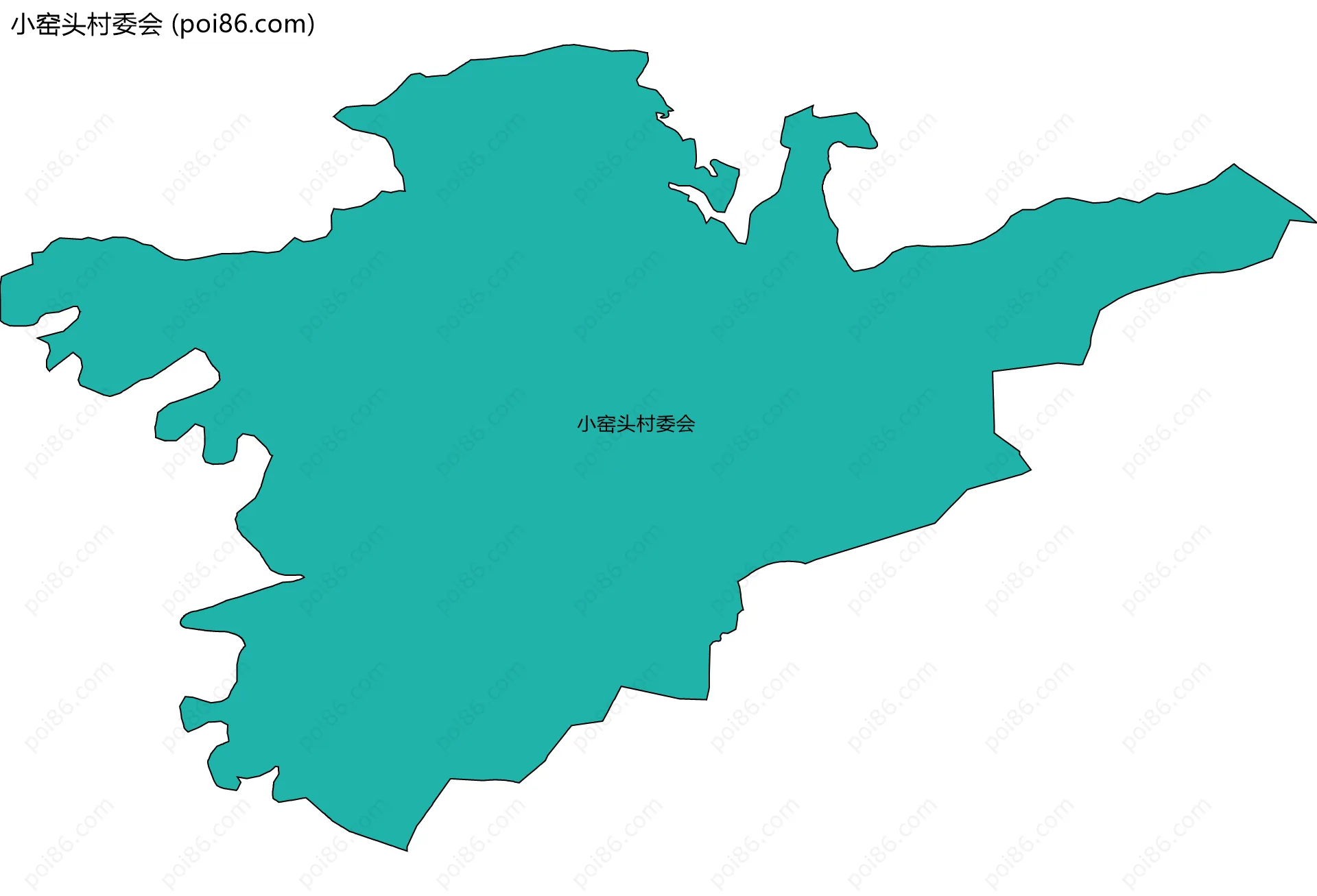 小窑头村委会边界地图