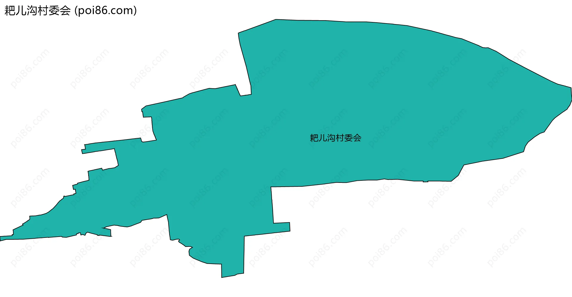 耙儿沟村委会边界地图