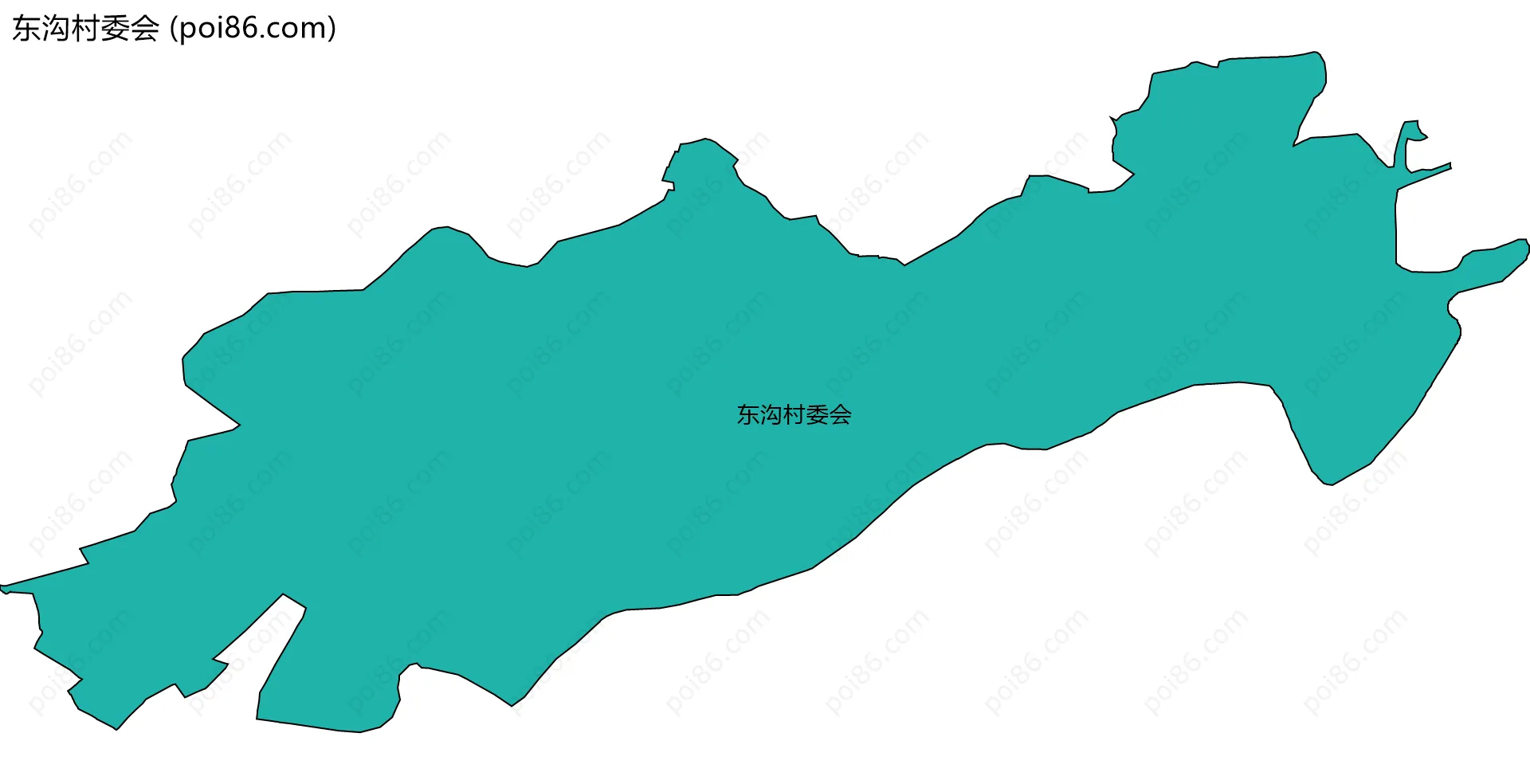 东沟村委会边界地图