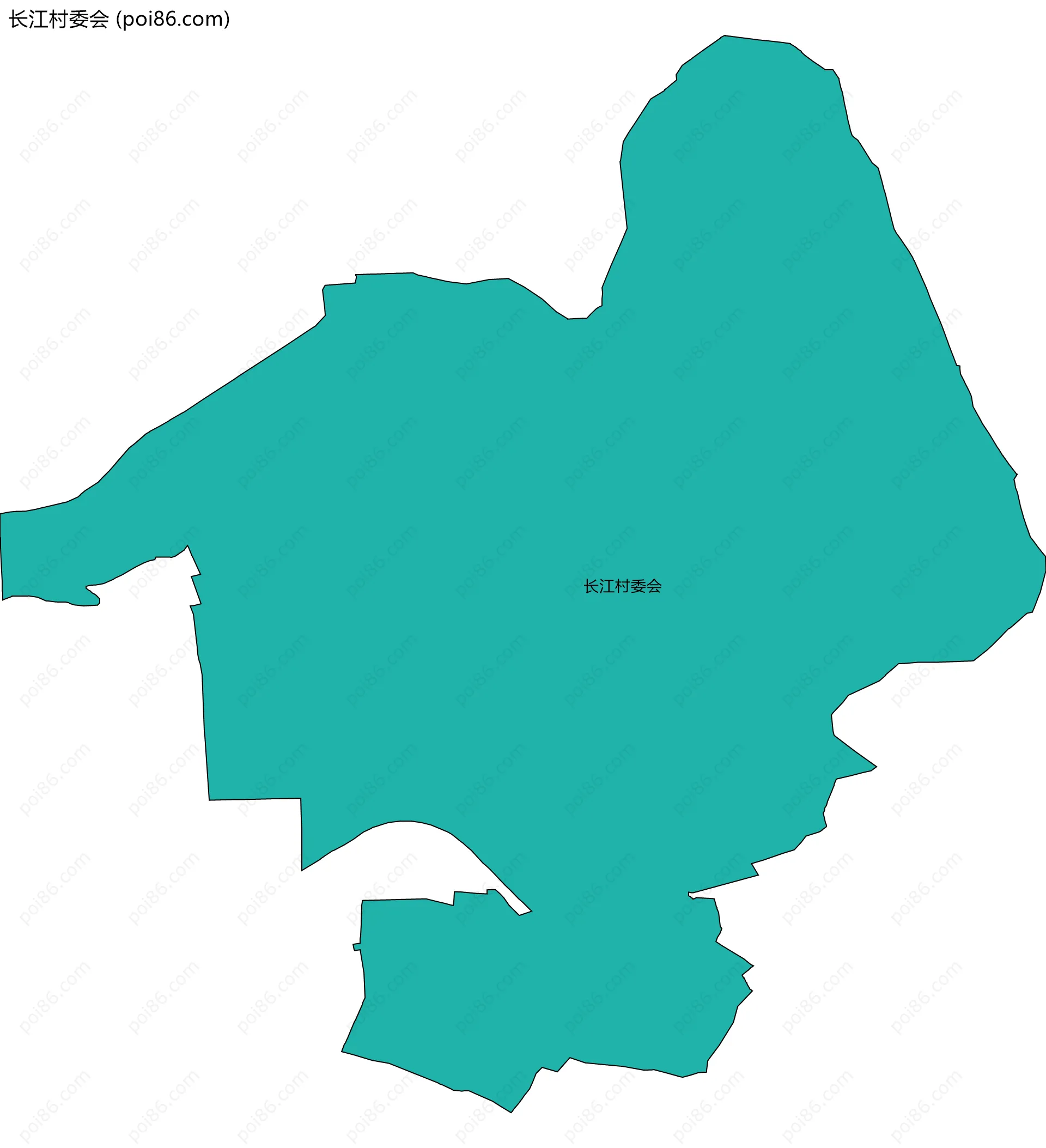 长江村委会边界地图