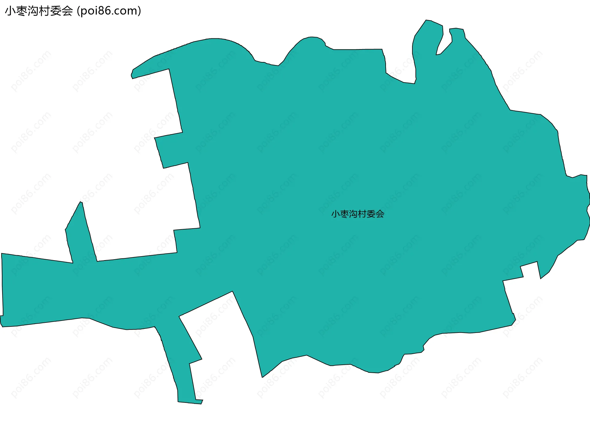小枣沟村委会边界地图