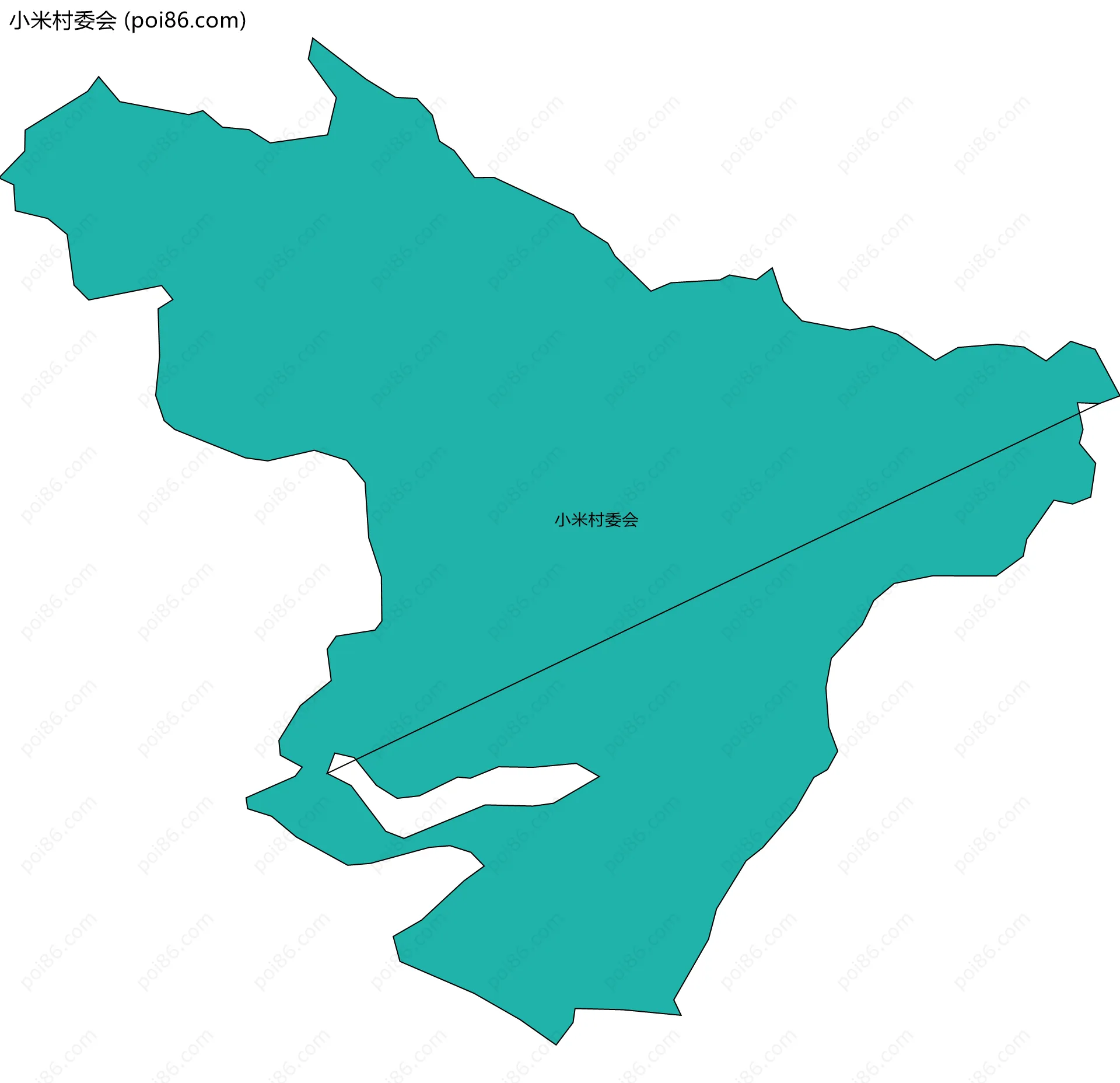 小米村委会边界地图