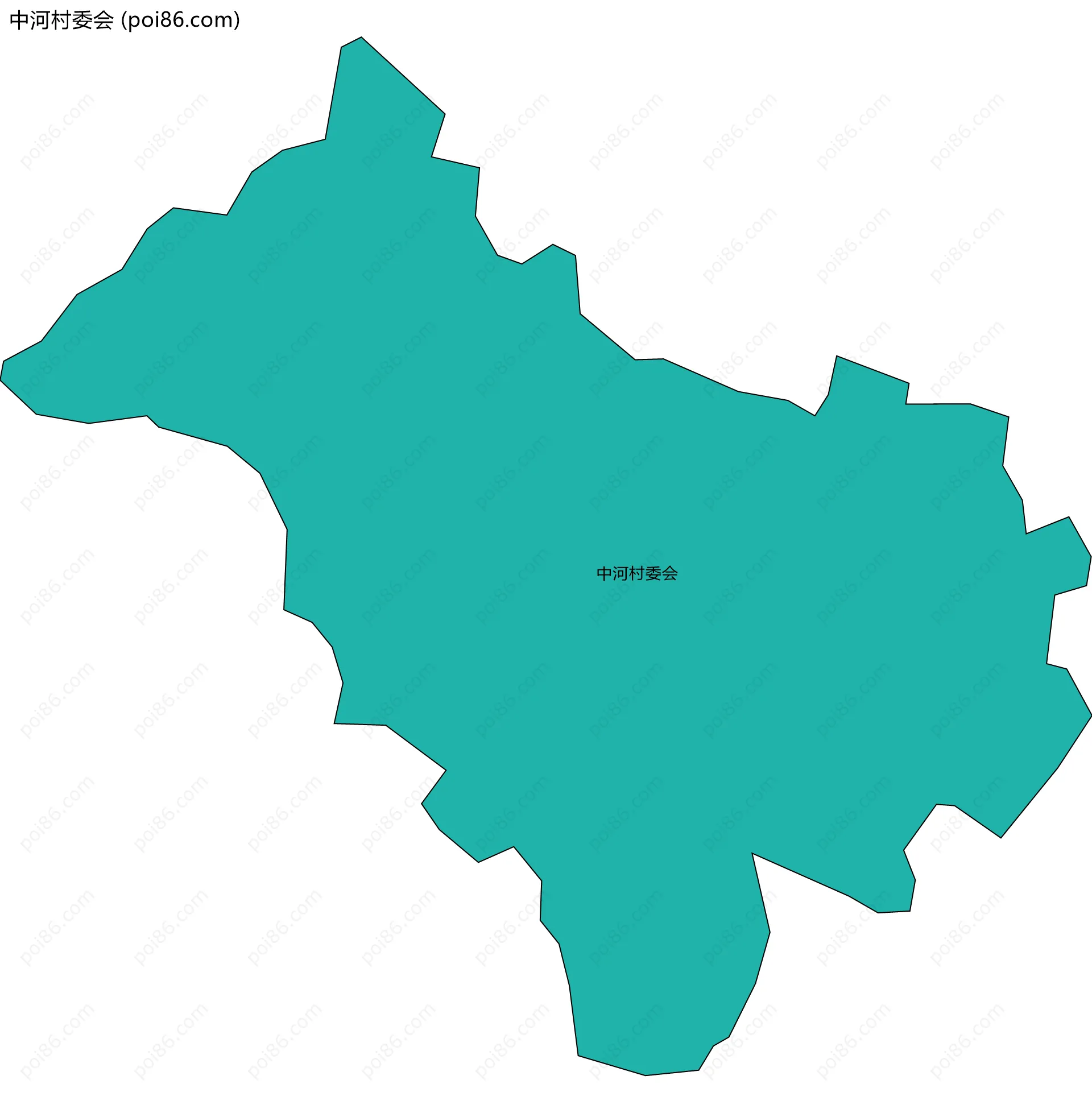 中河村委会边界地图