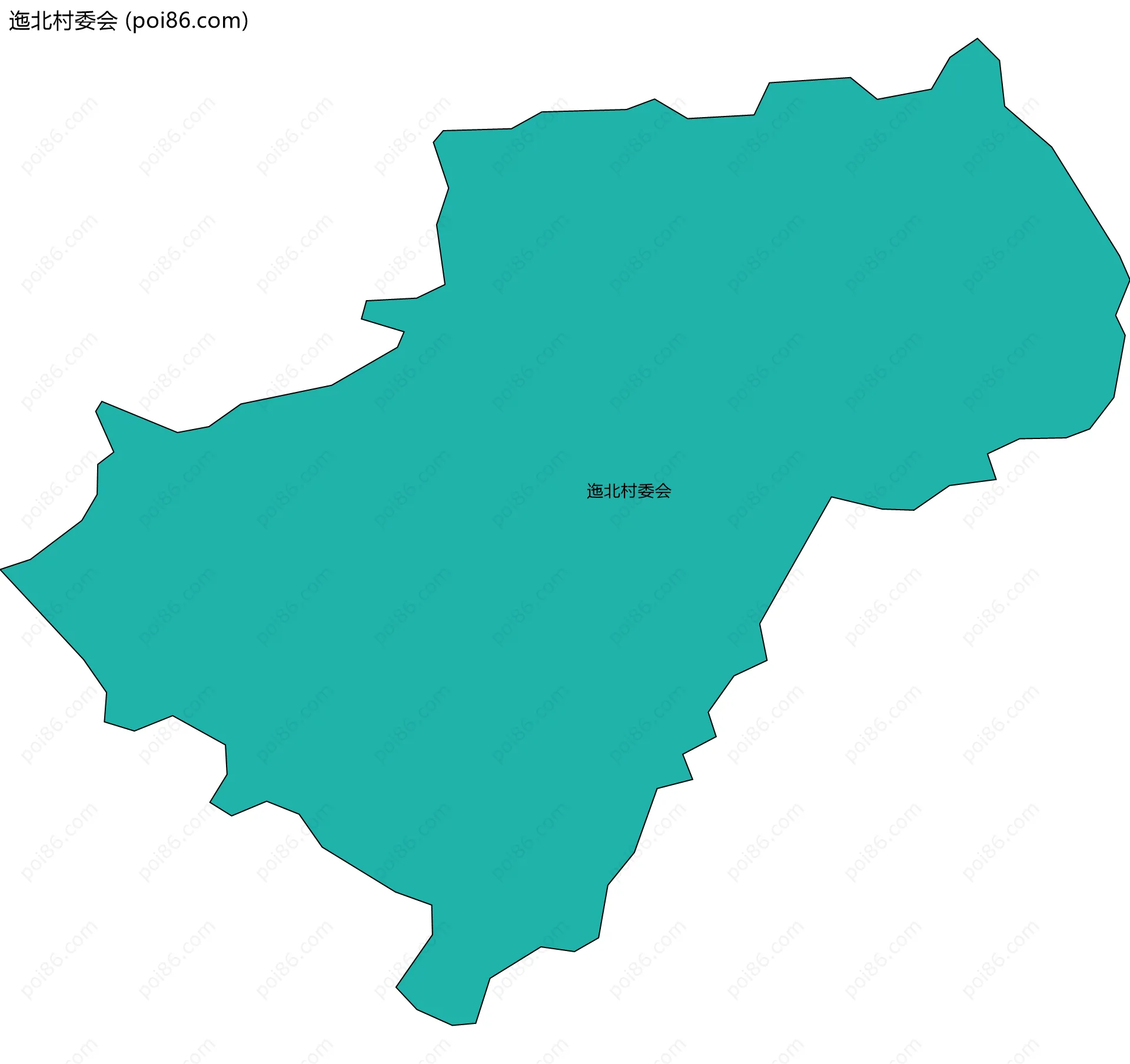 迤北村委会边界地图