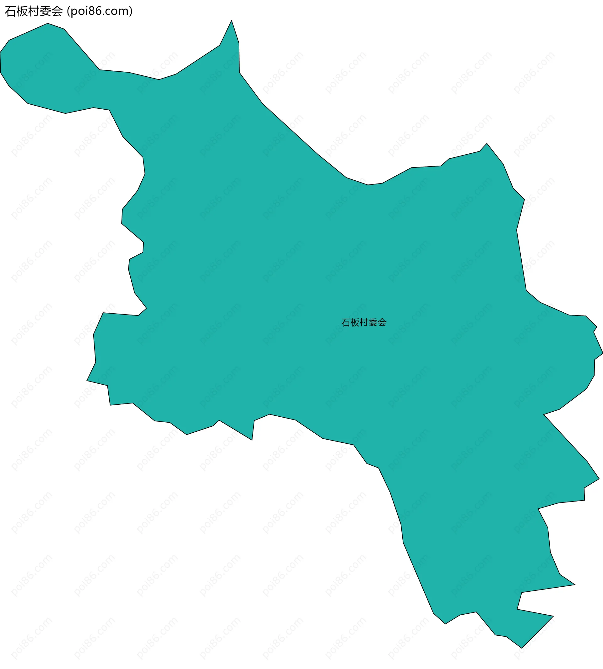 石板村委会边界地图