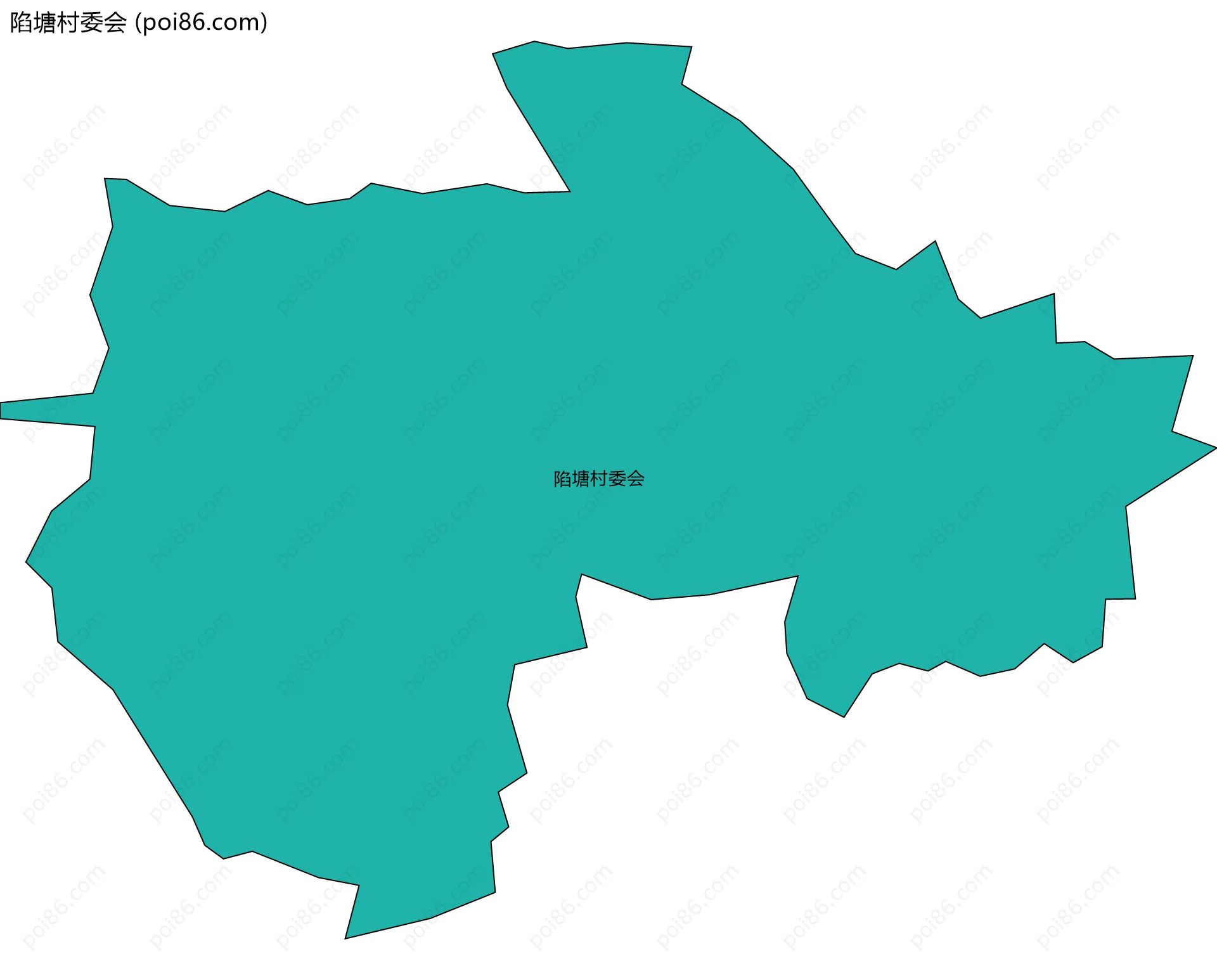 陷塘村委会边界地图