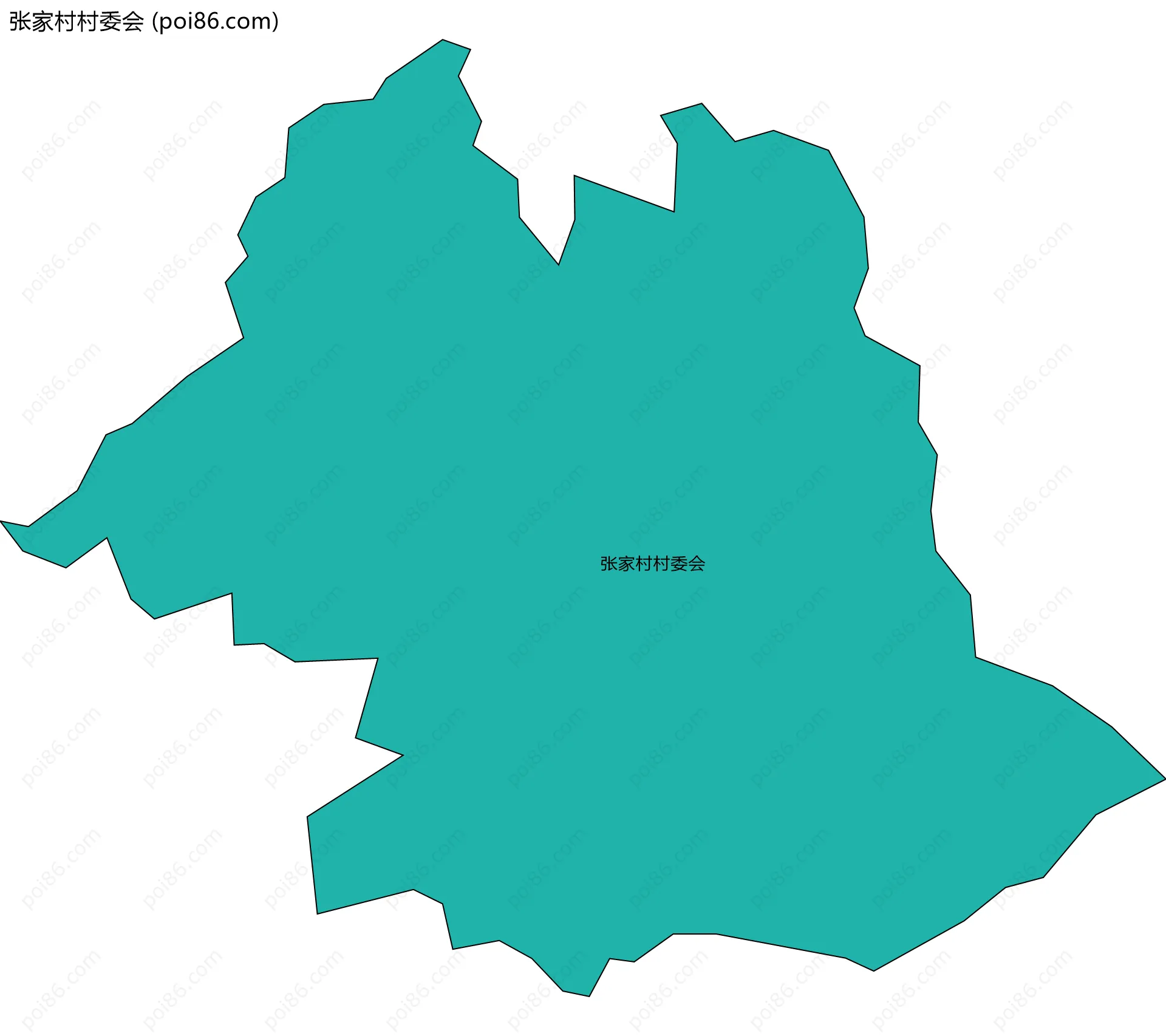 张家村村委会边界地图