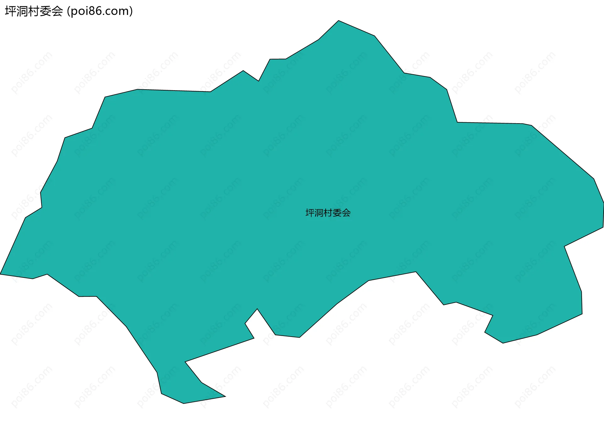 坪洞村委会边界地图