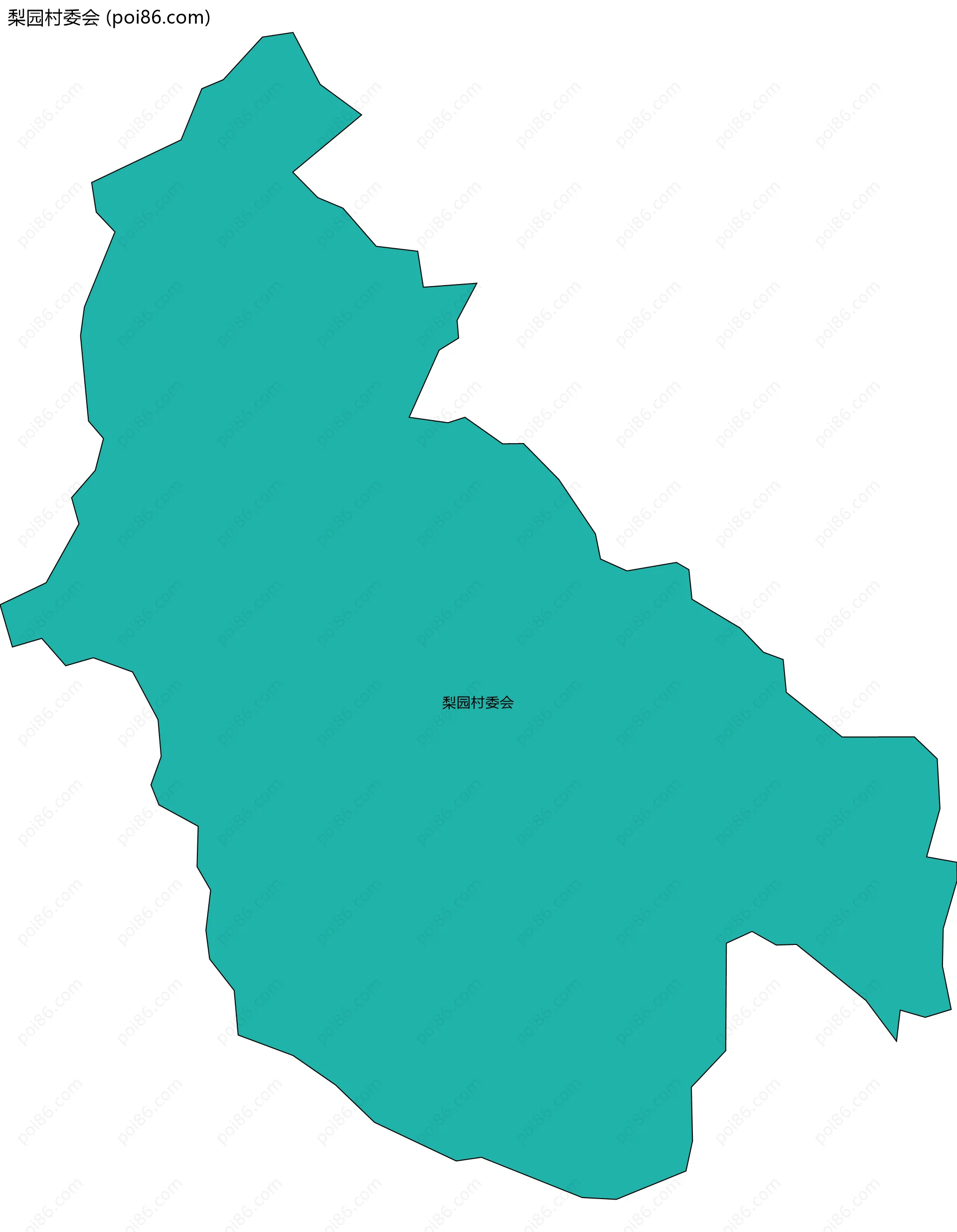 梨园村委会边界地图