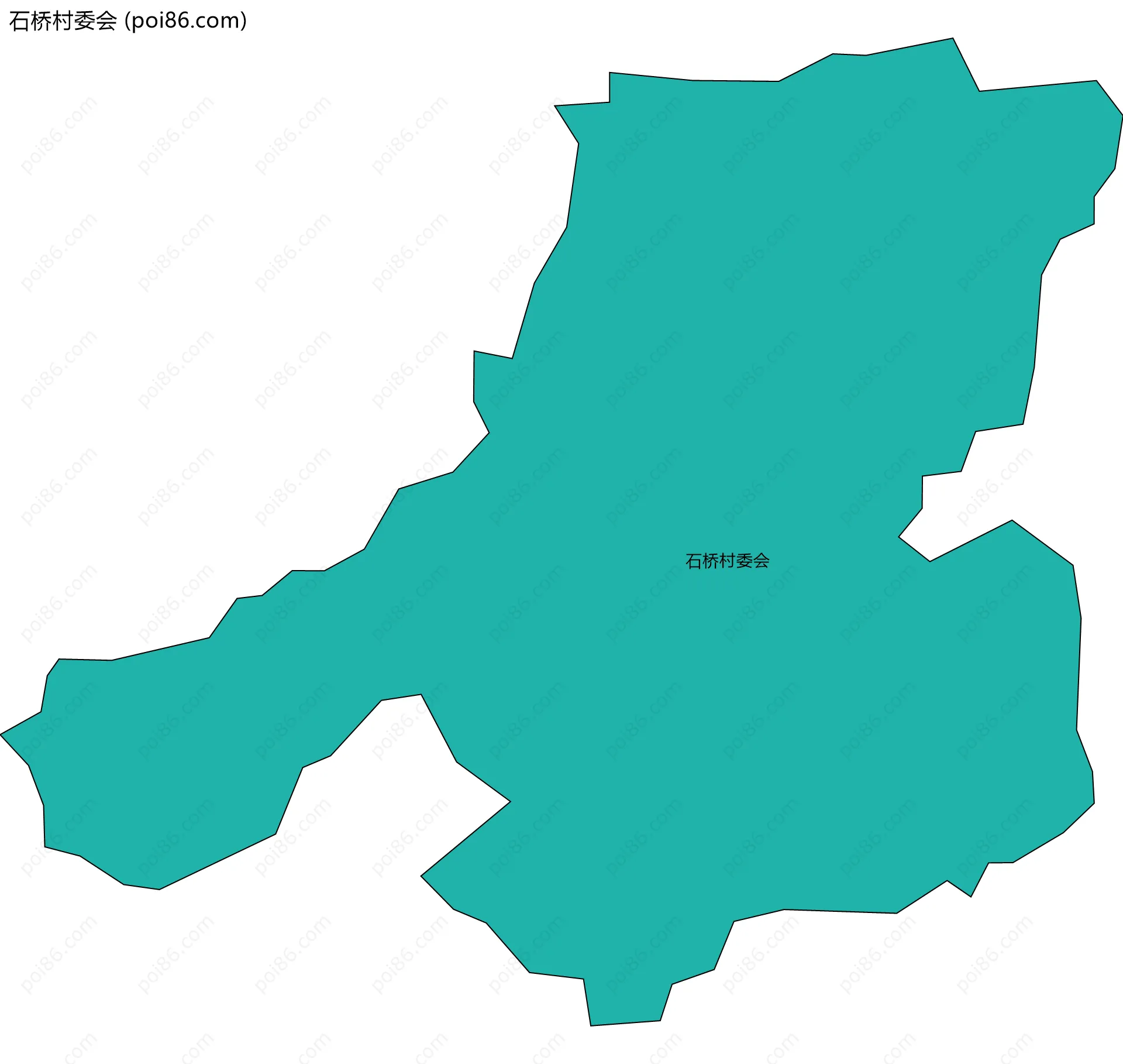 石桥村委会边界地图
