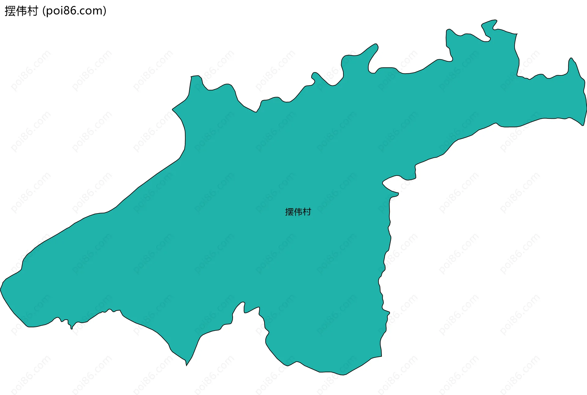 摆伟村边界地图