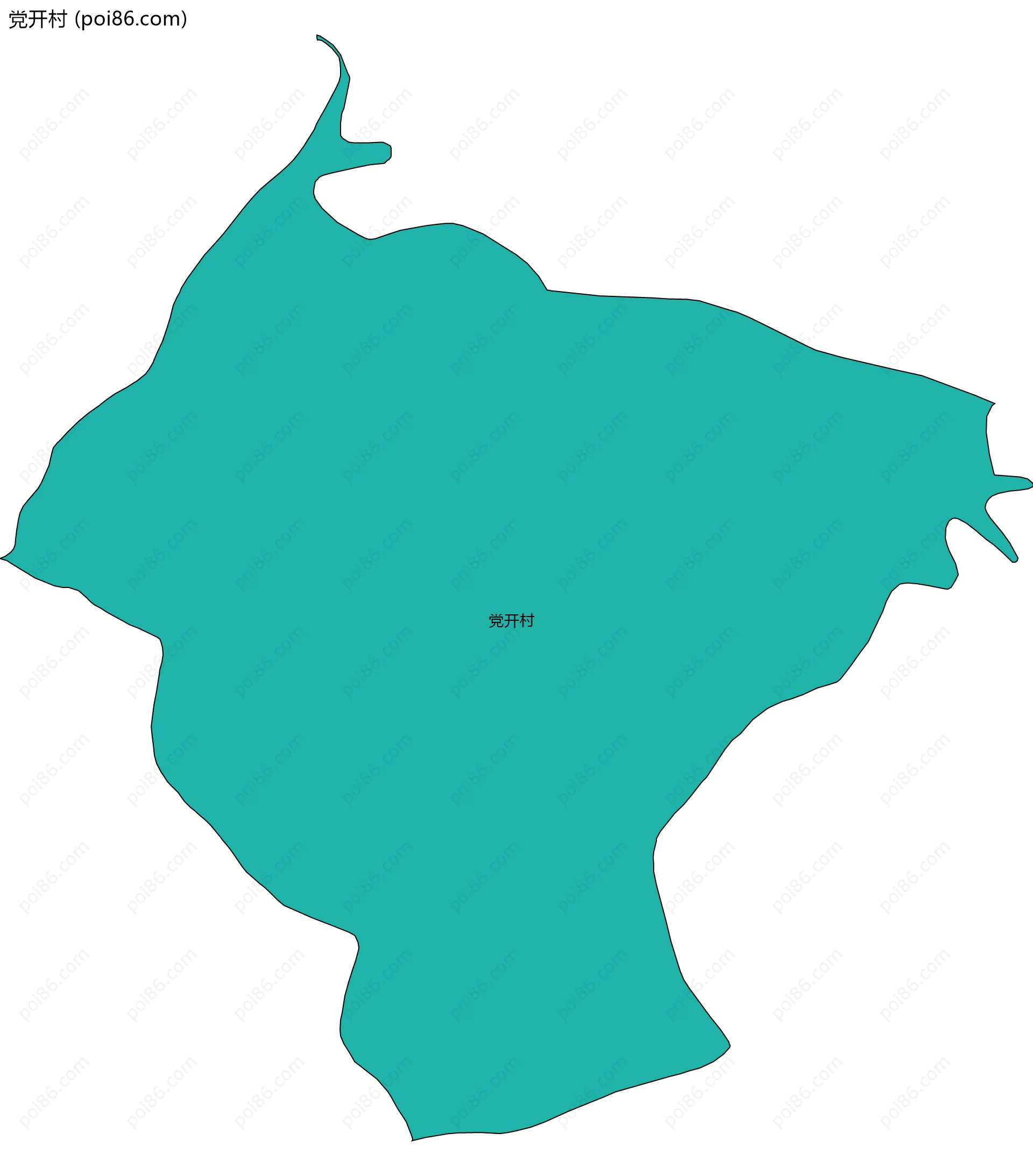 党开村边界地图