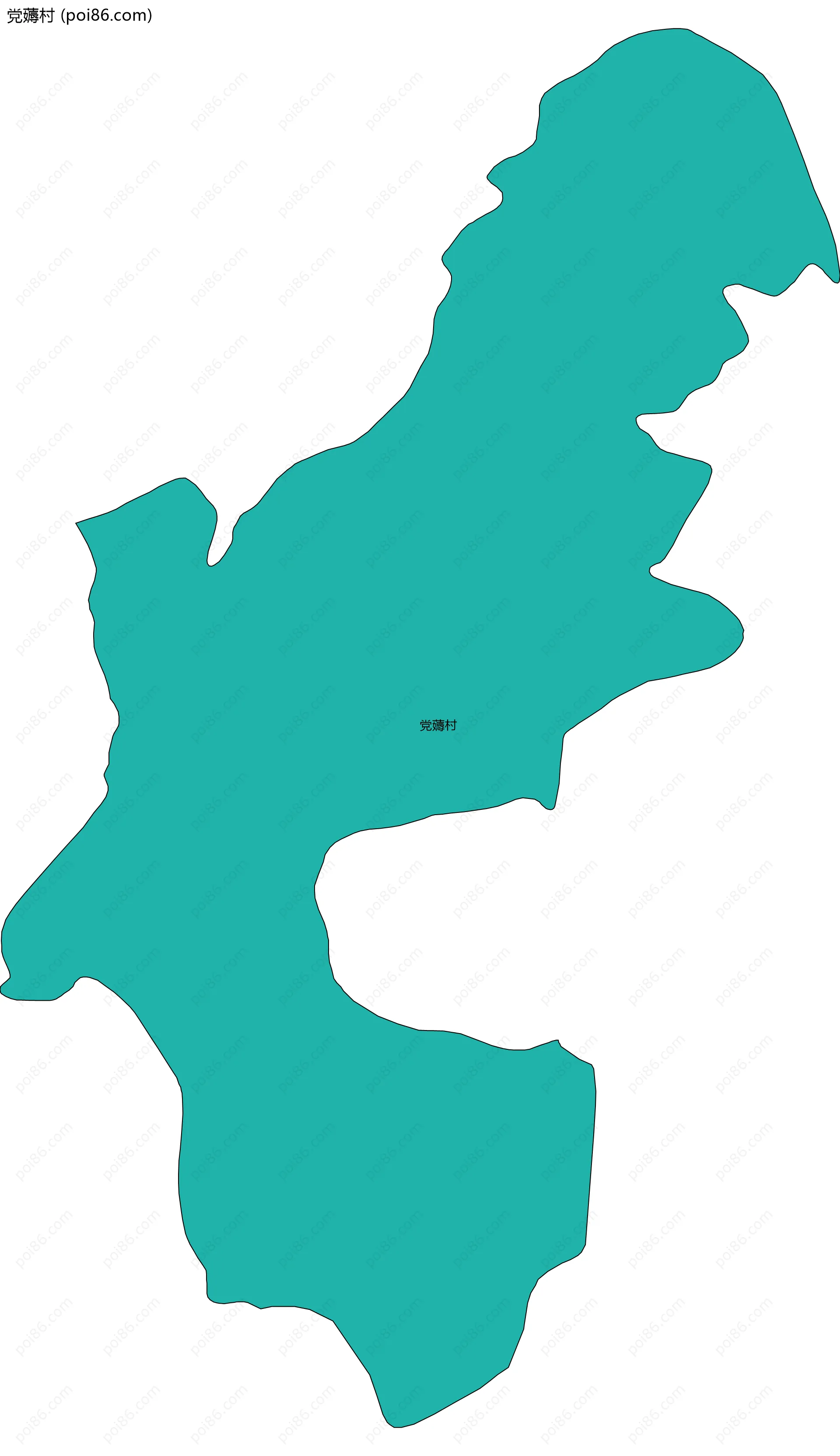 党薅村边界地图