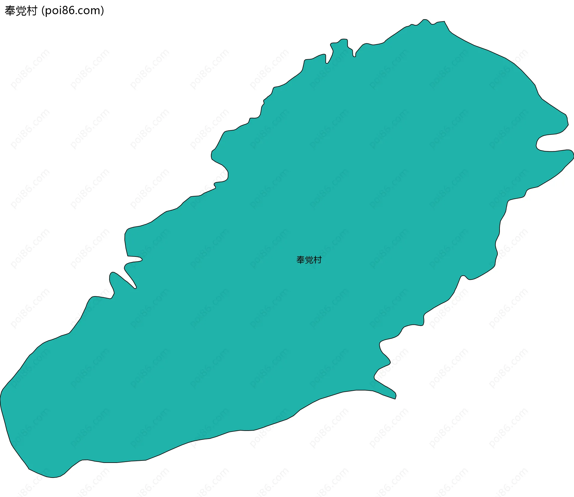 奉党村边界地图