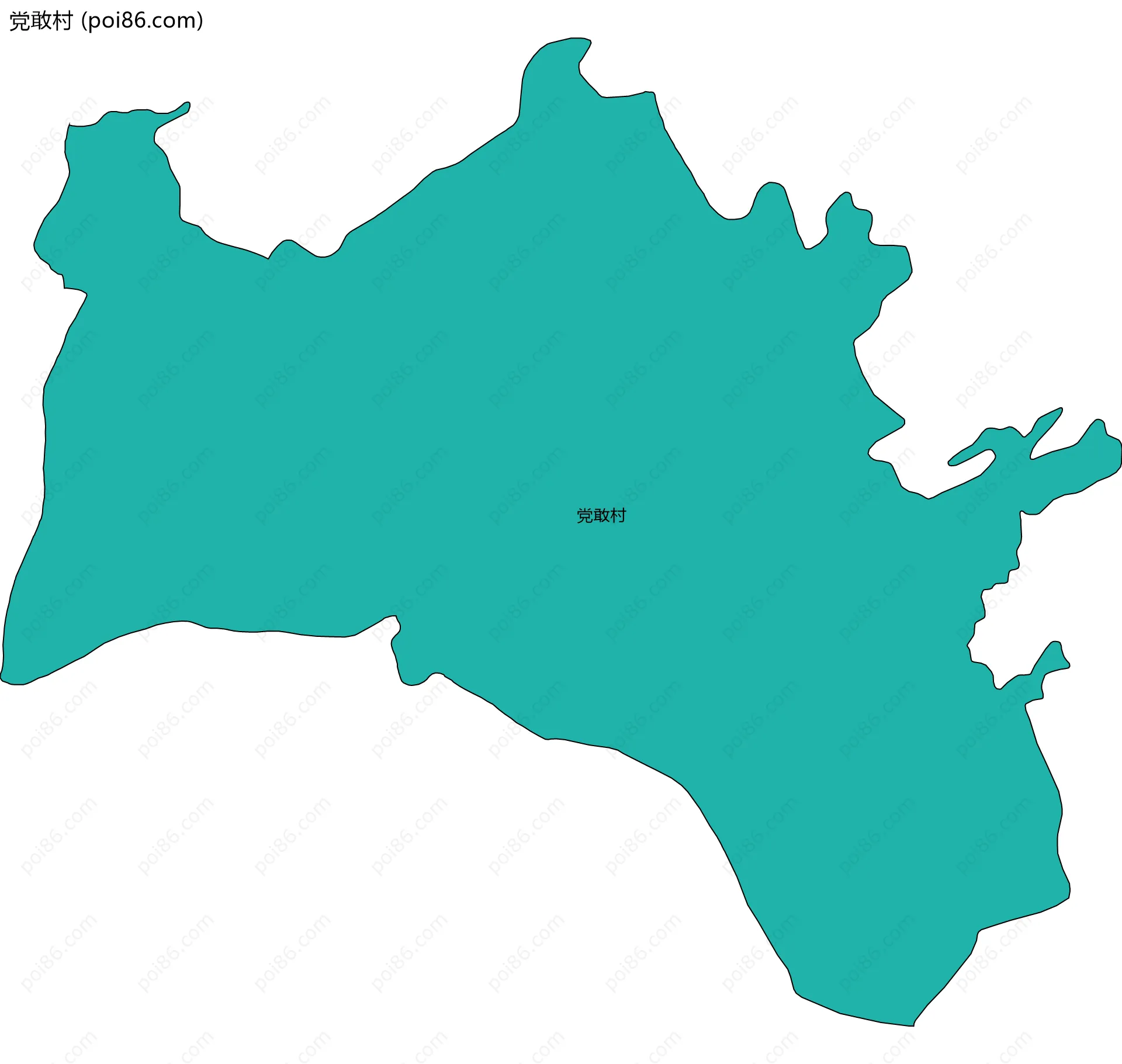 党敢村边界地图