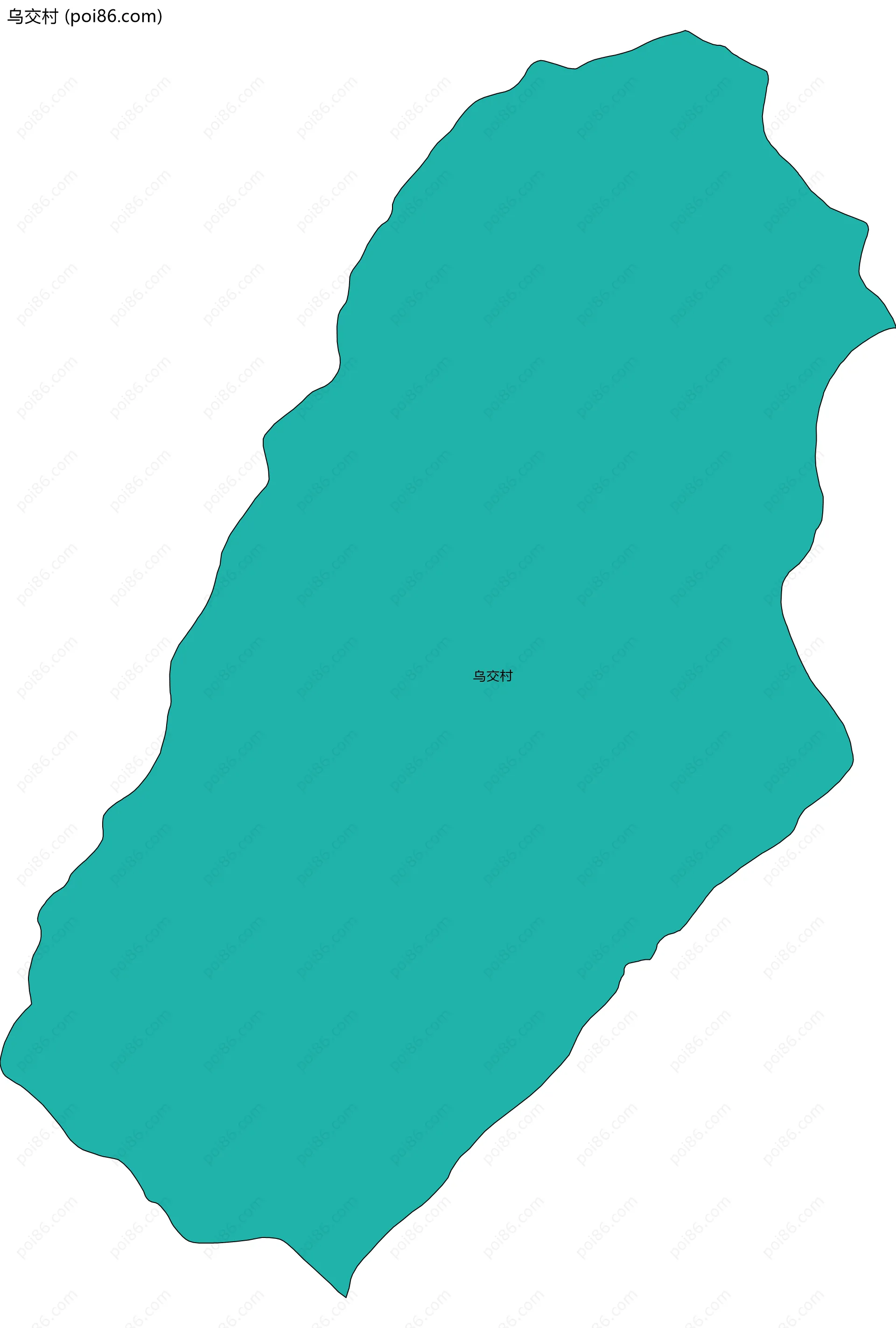 乌交村边界地图