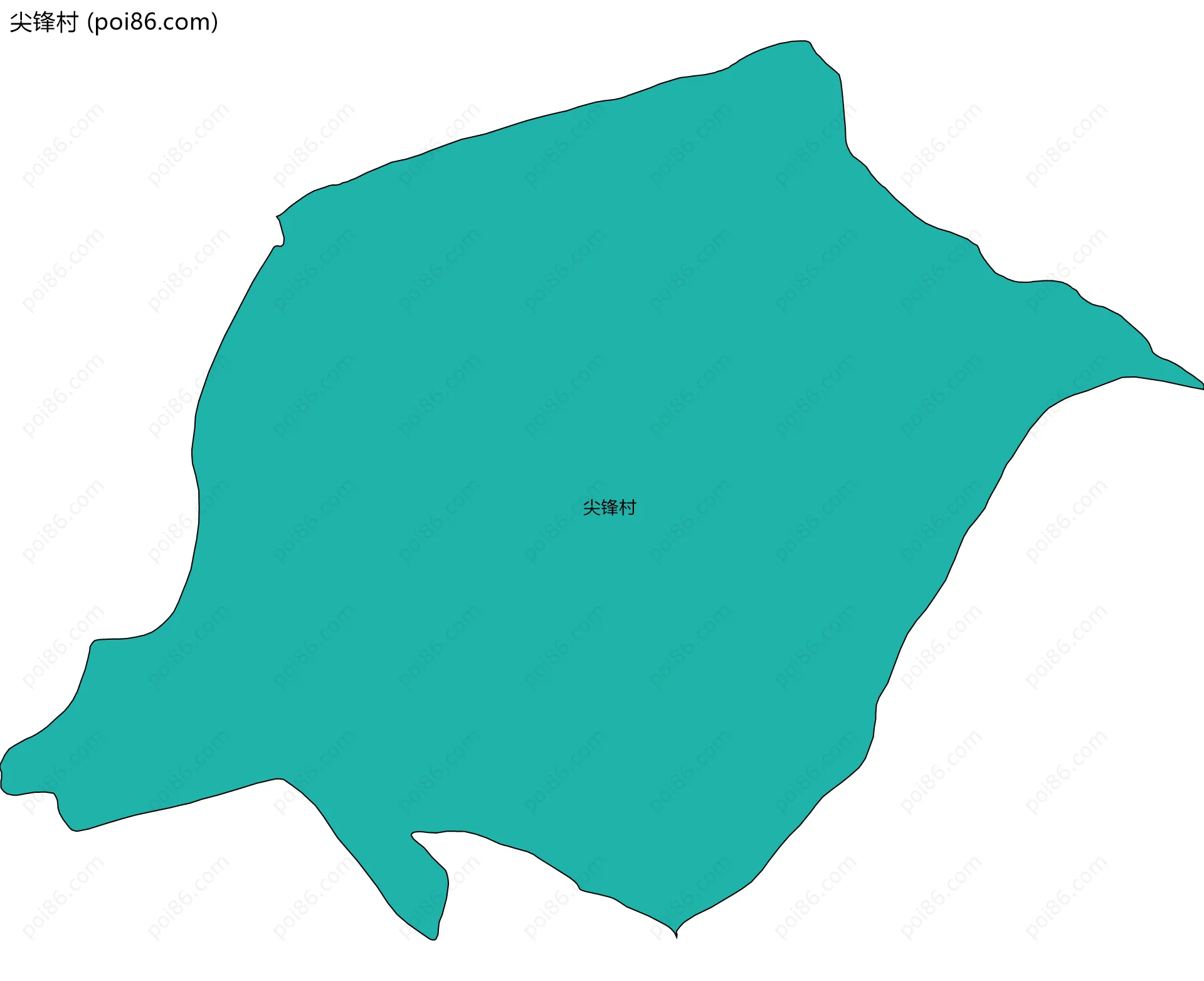 尖锋村边界地图