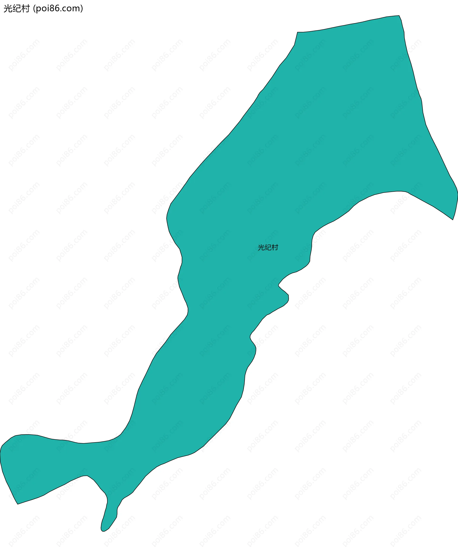 光纪村边界地图