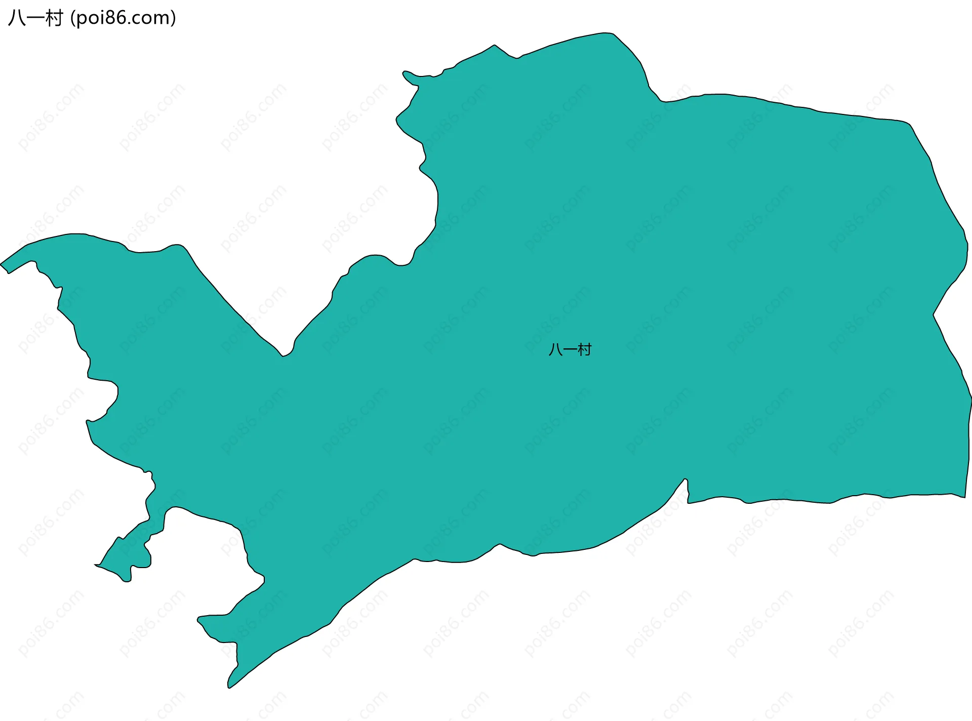 八一村边界地图
