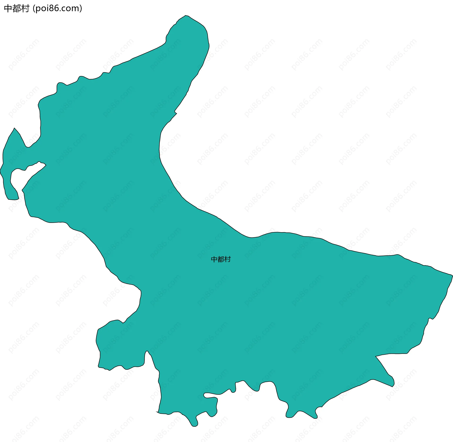 中都村边界地图