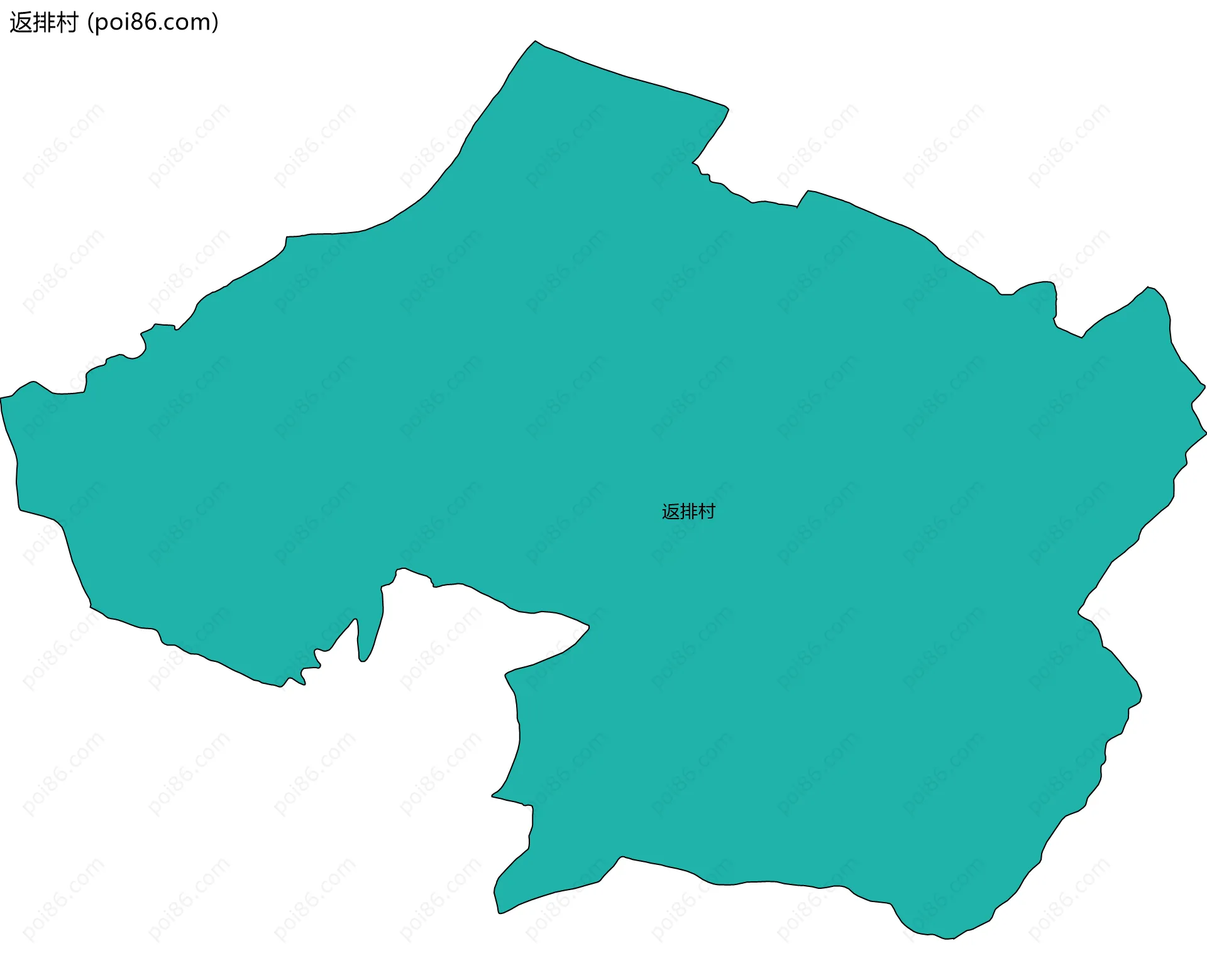 返排村边界地图