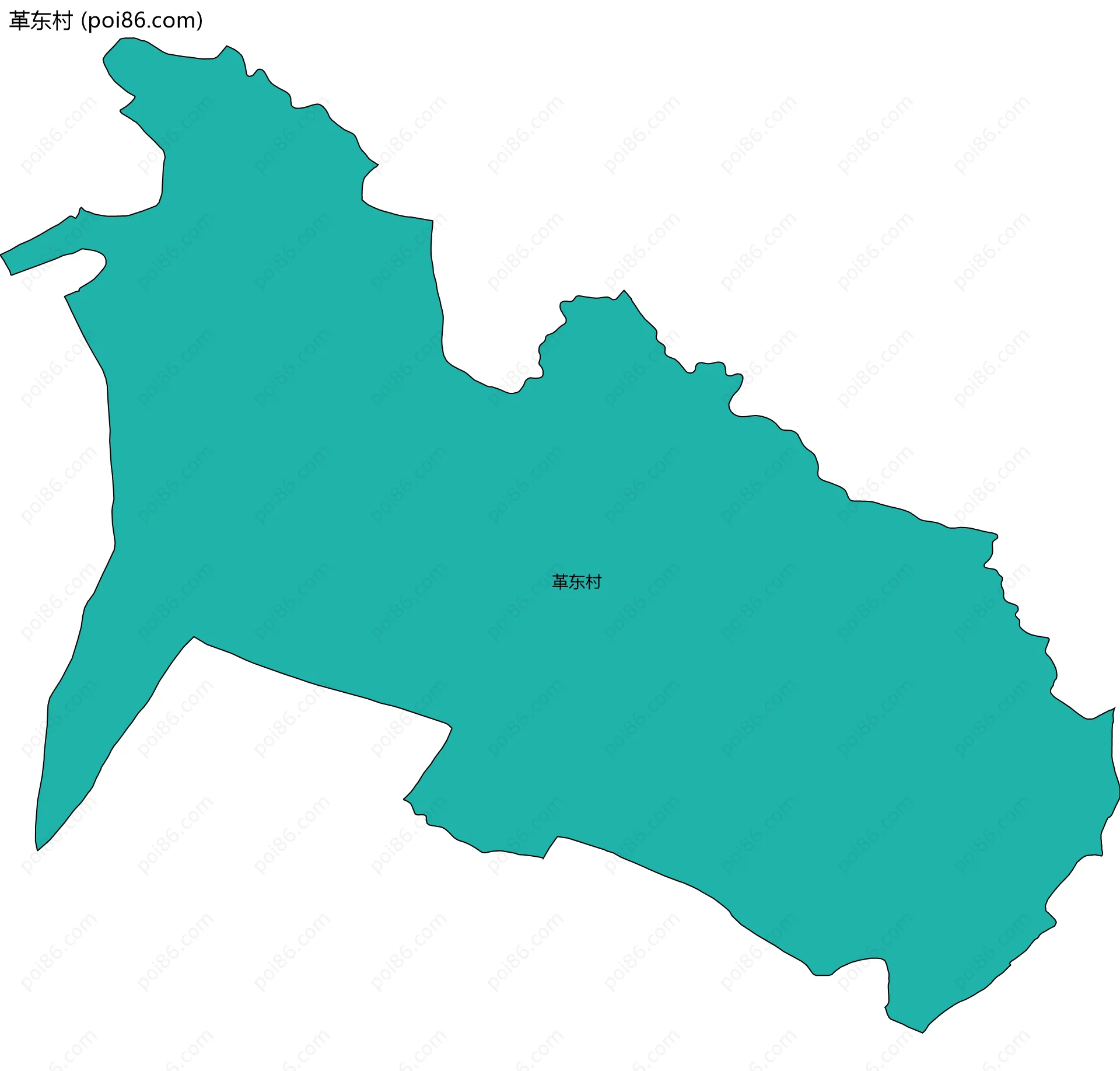 革东村边界地图