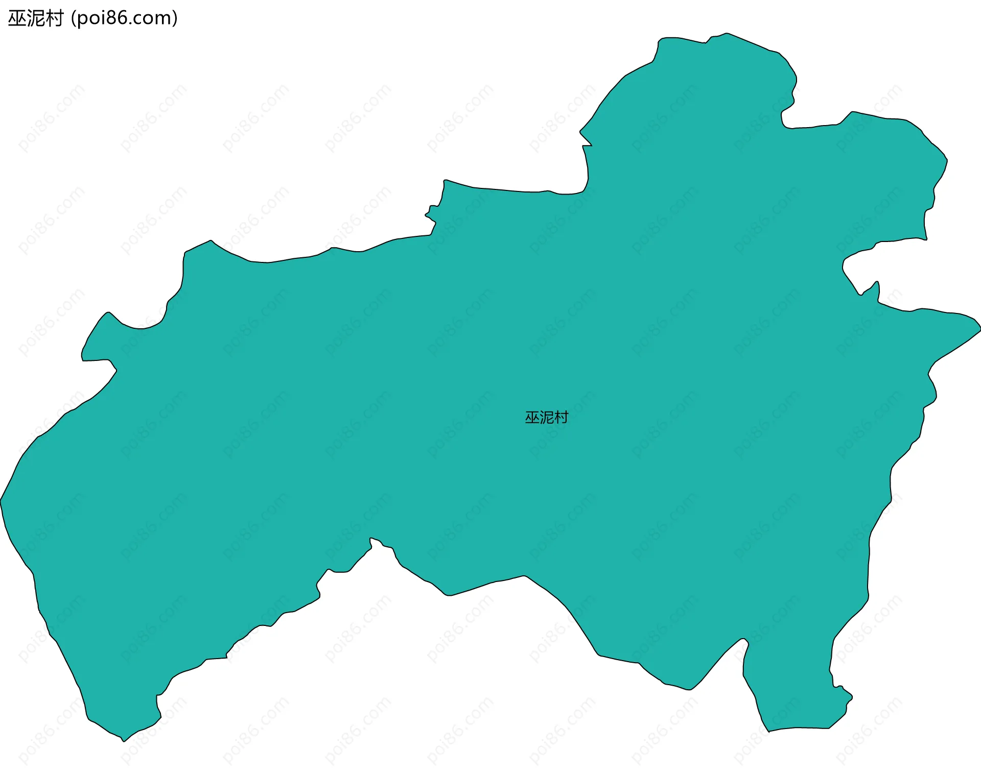 巫泥村边界地图