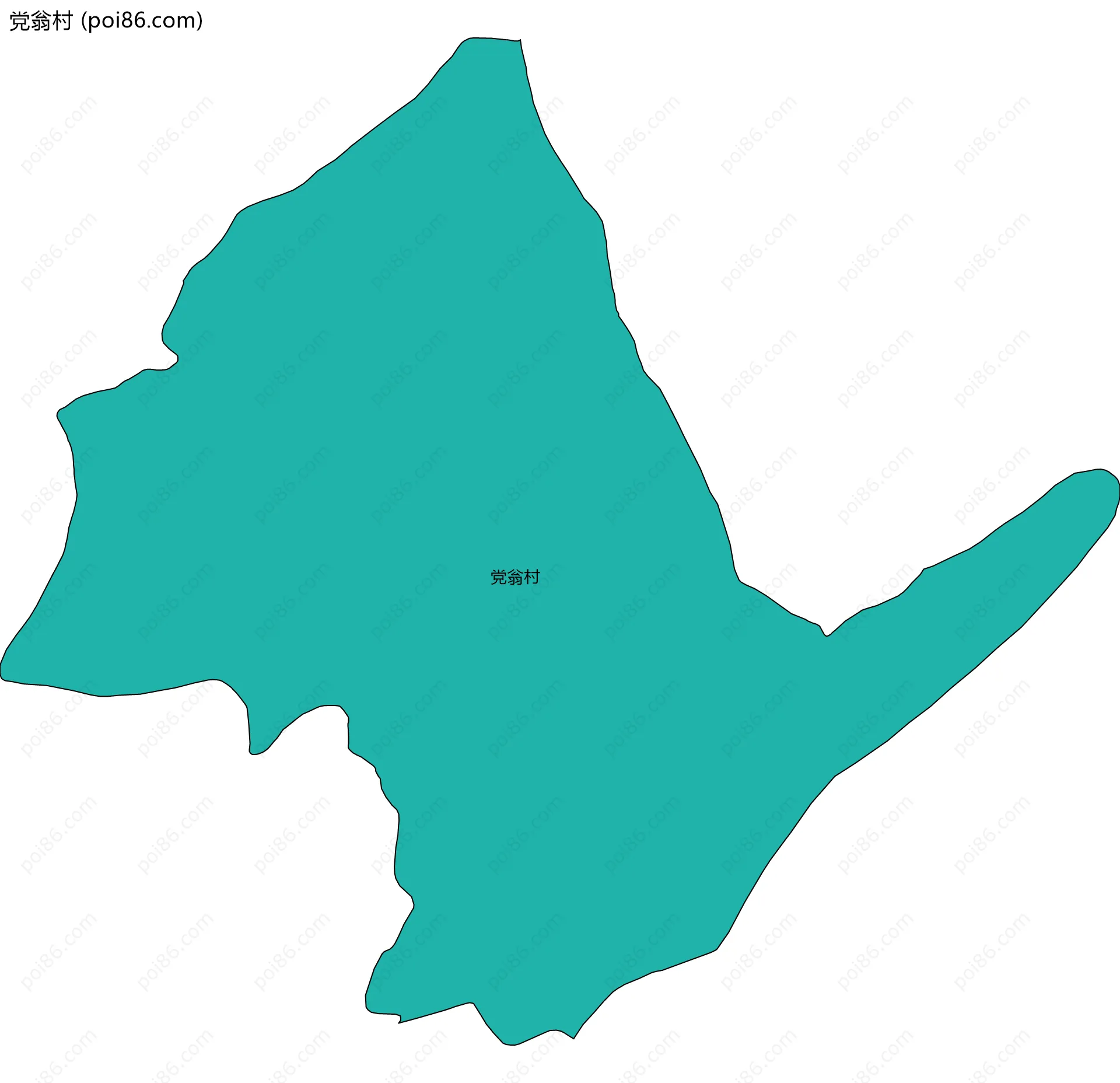 党翁村边界地图