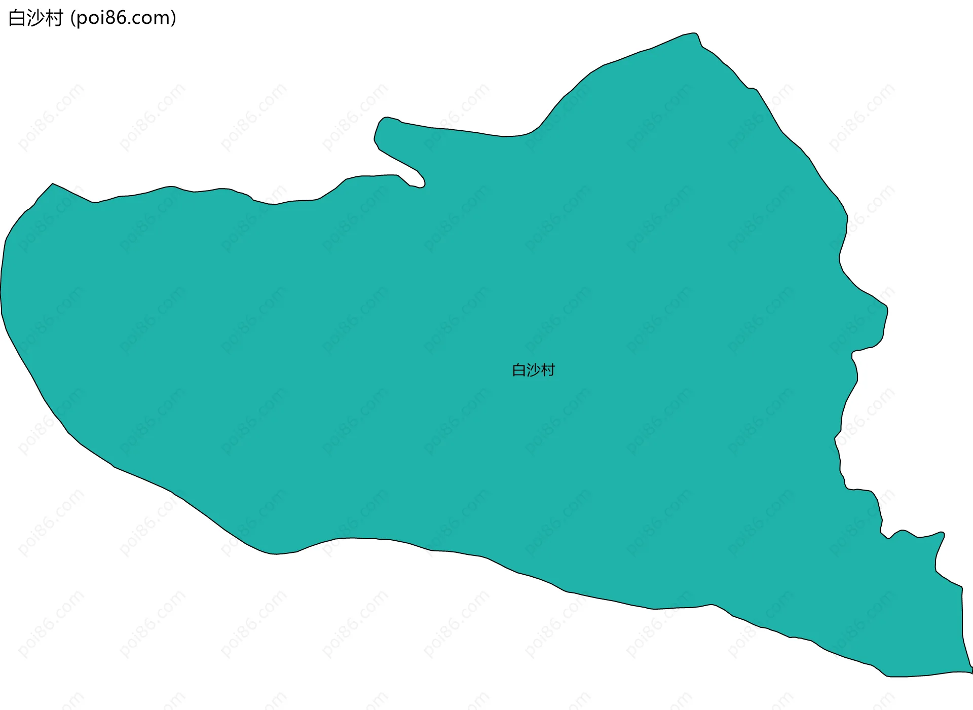 白沙村边界地图
