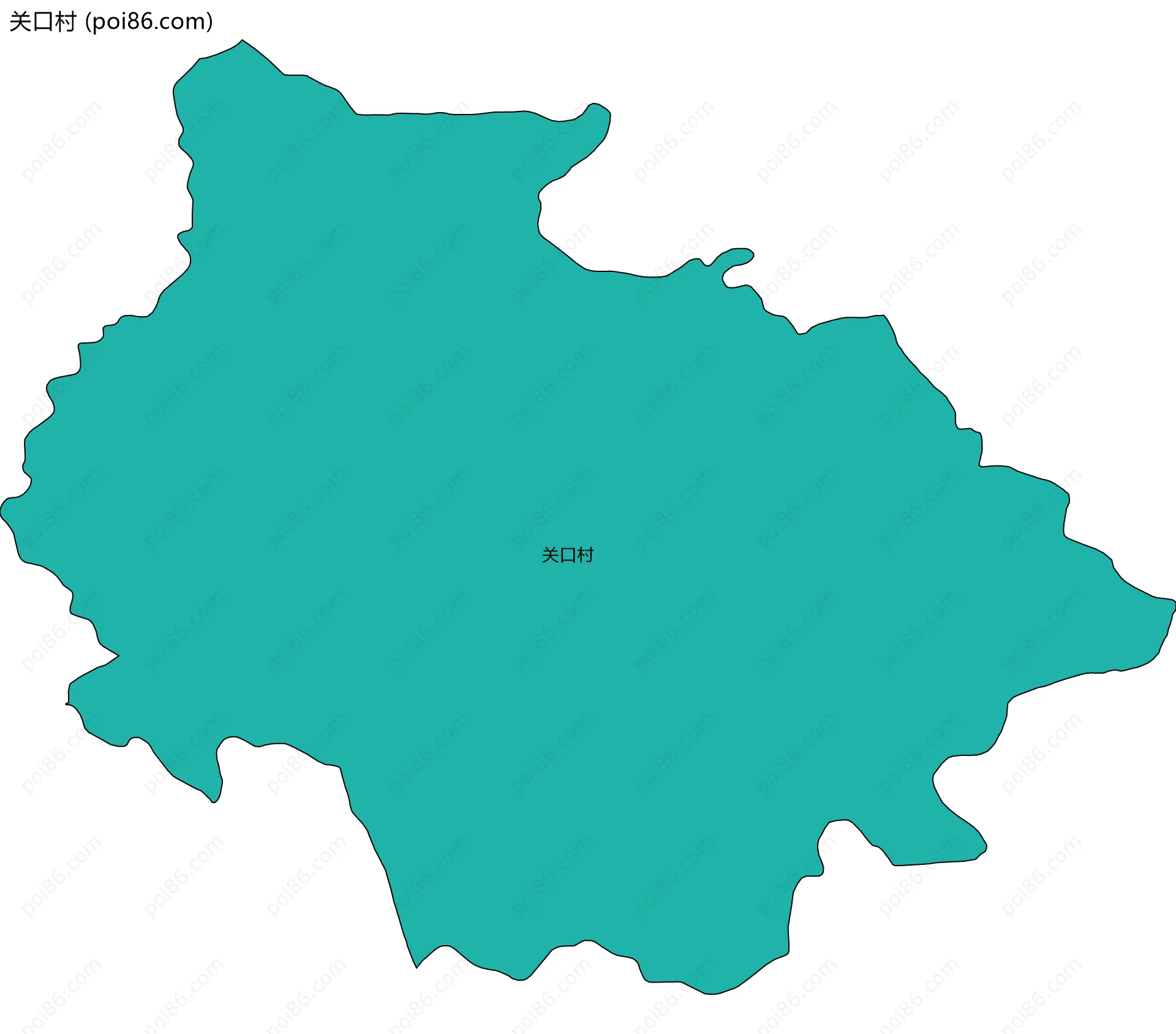 关口村边界地图