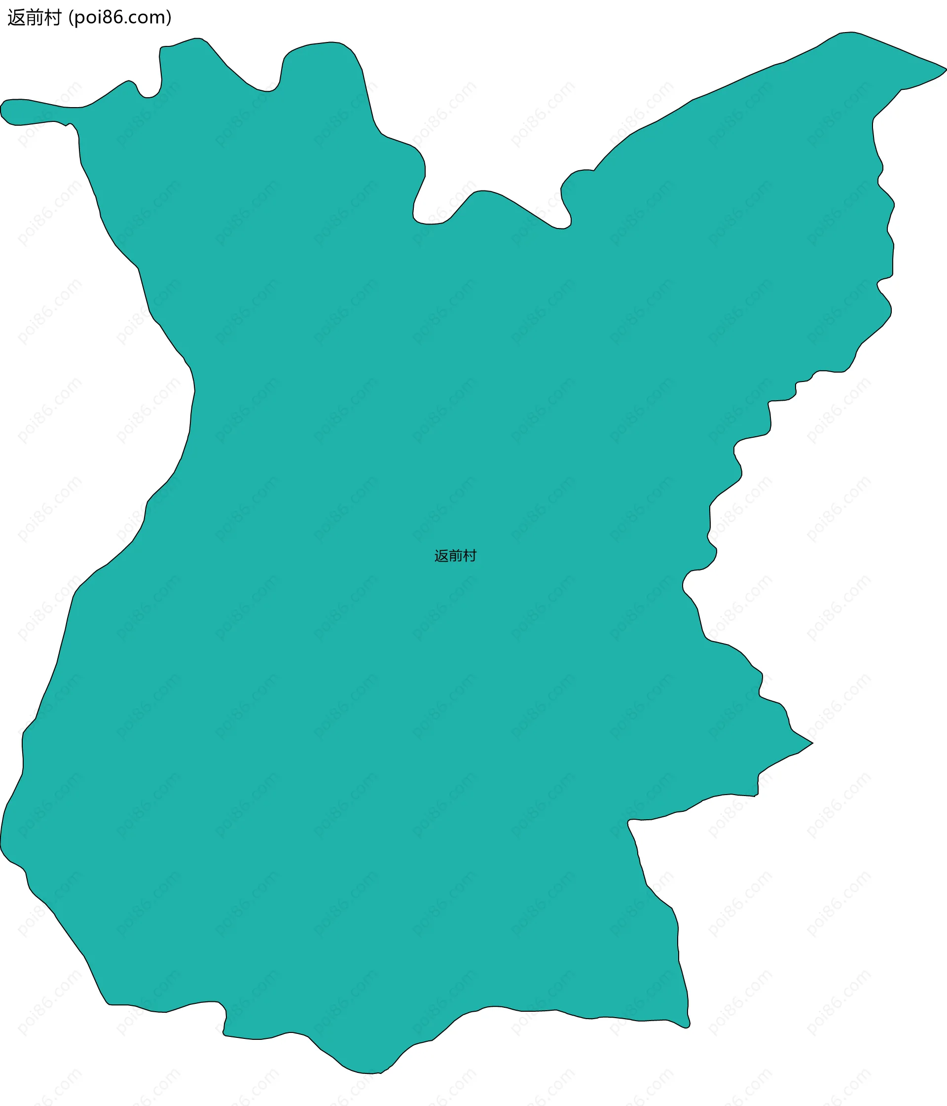 返前村边界地图