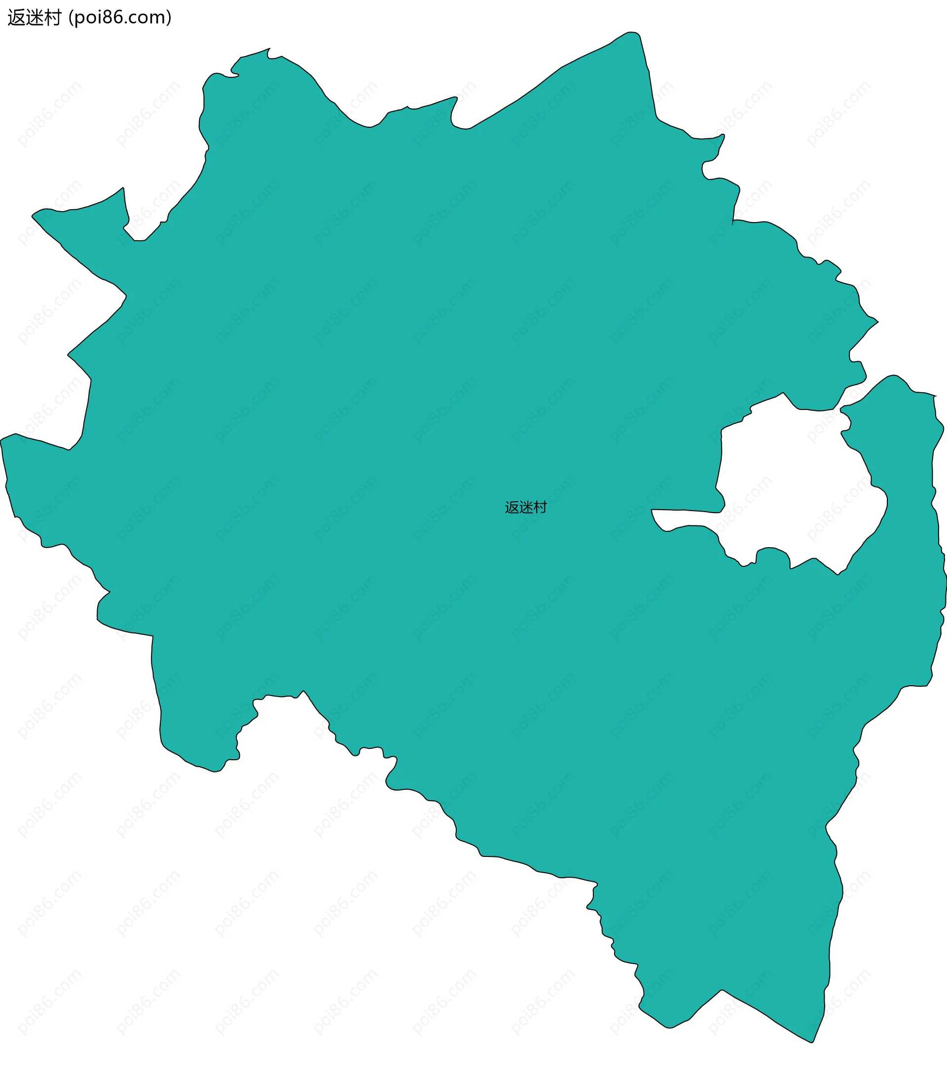 返迷村边界地图