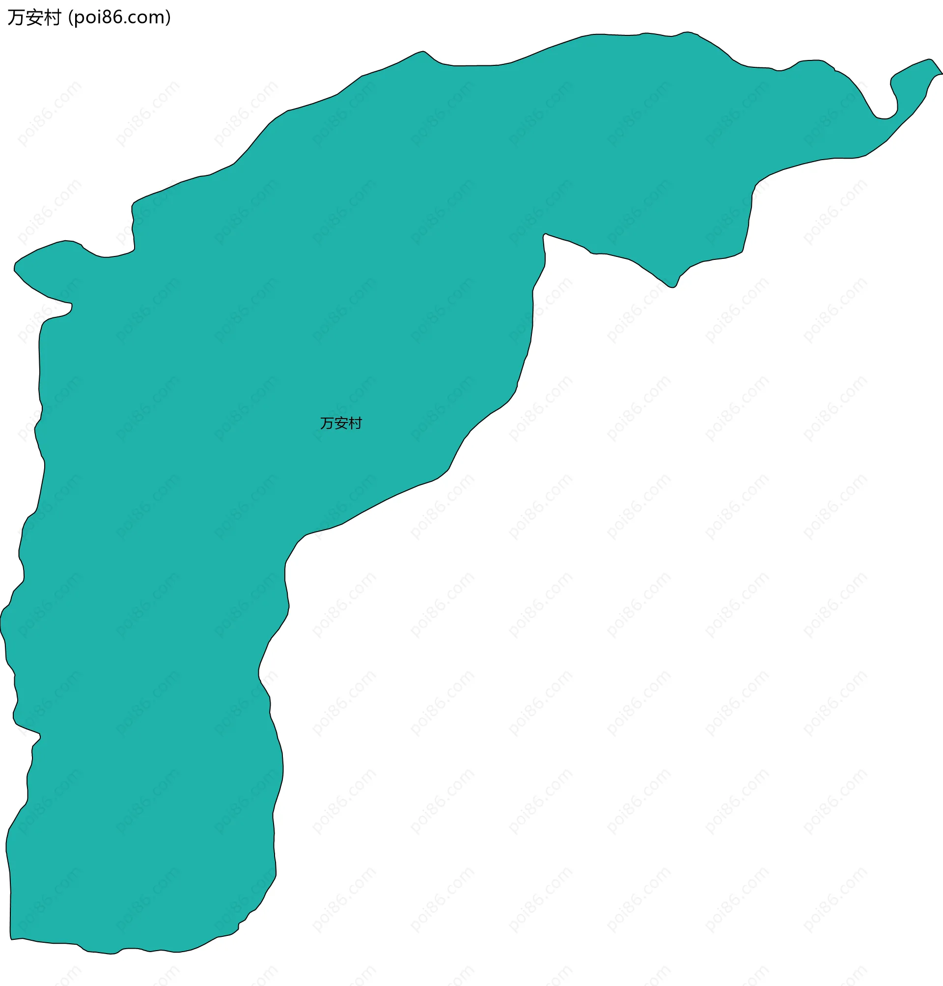 万安村边界地图