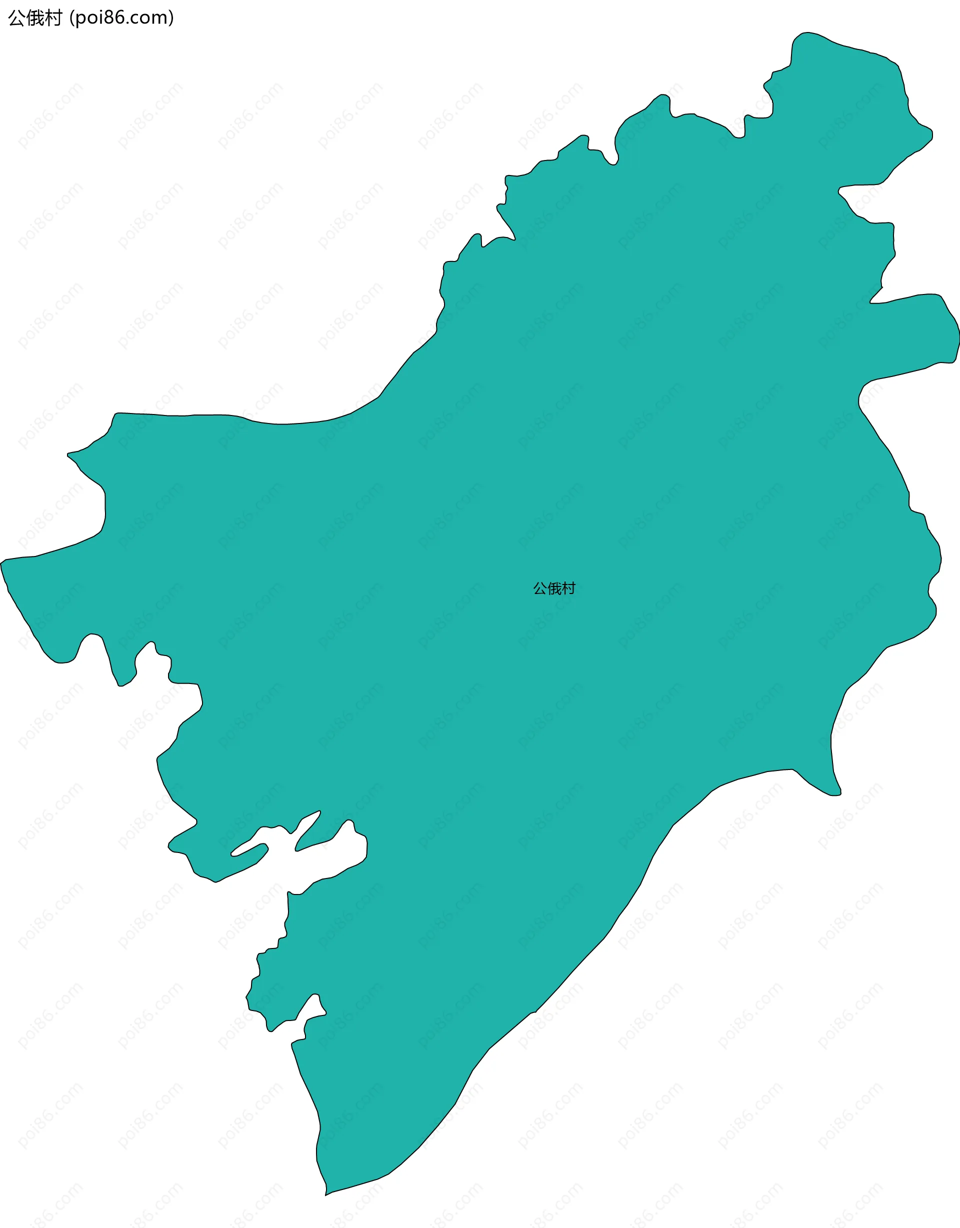 公俄村边界地图