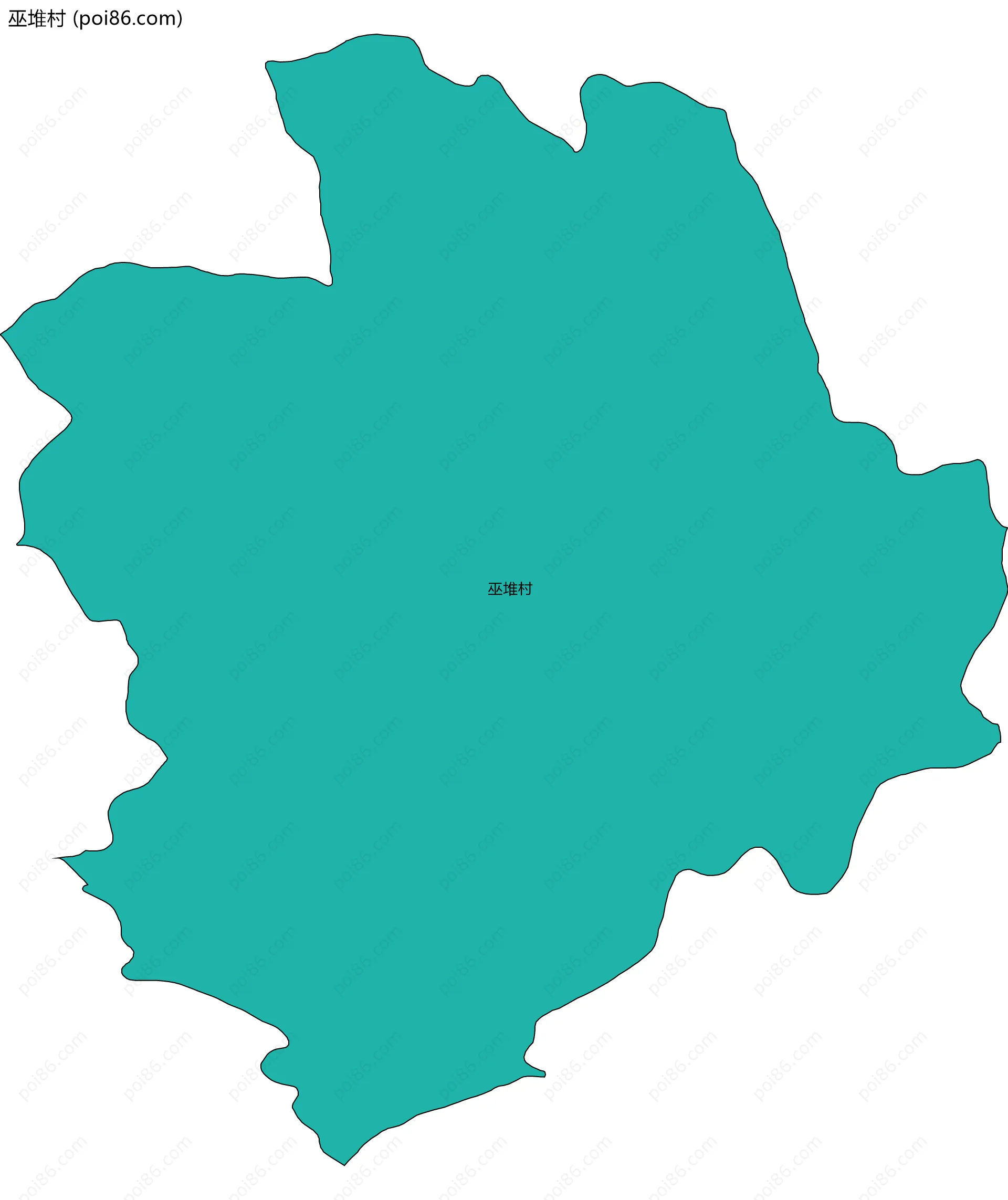 巫堆村边界地图