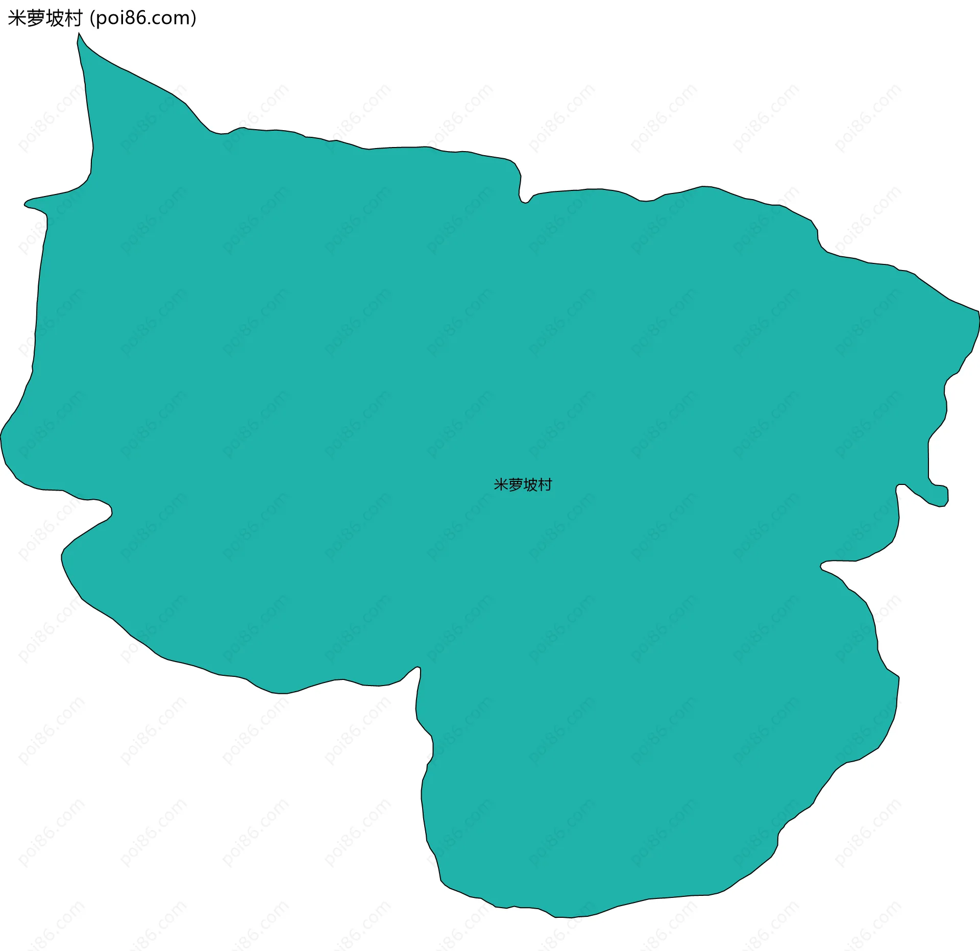 米萝坡村边界地图