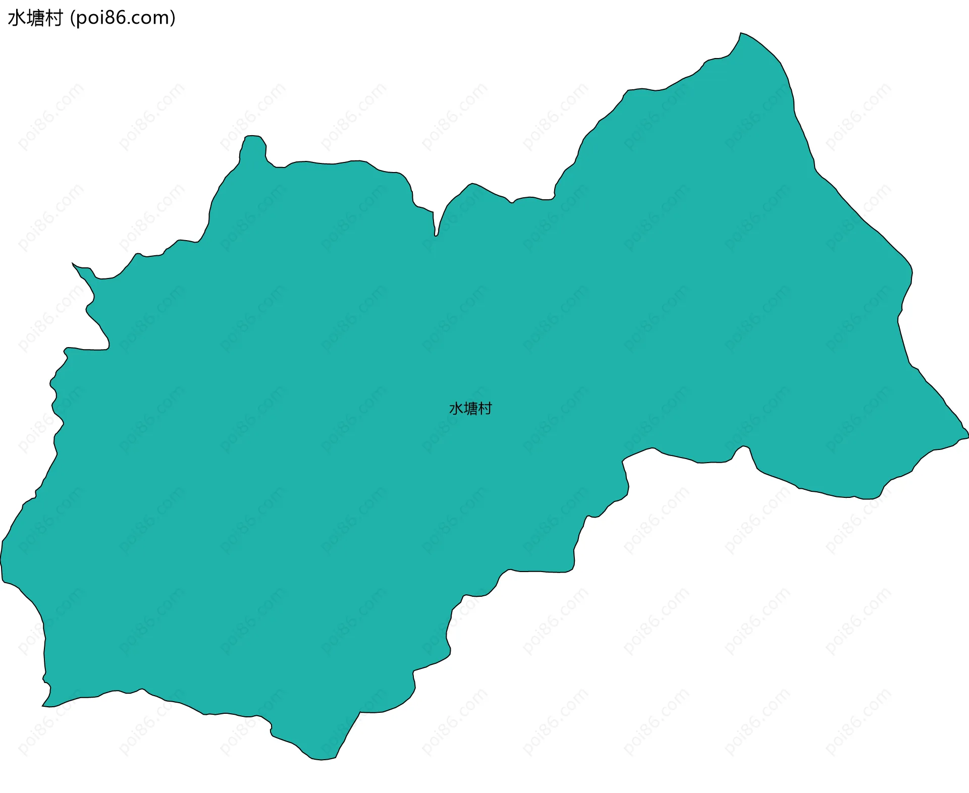 水塘村边界地图