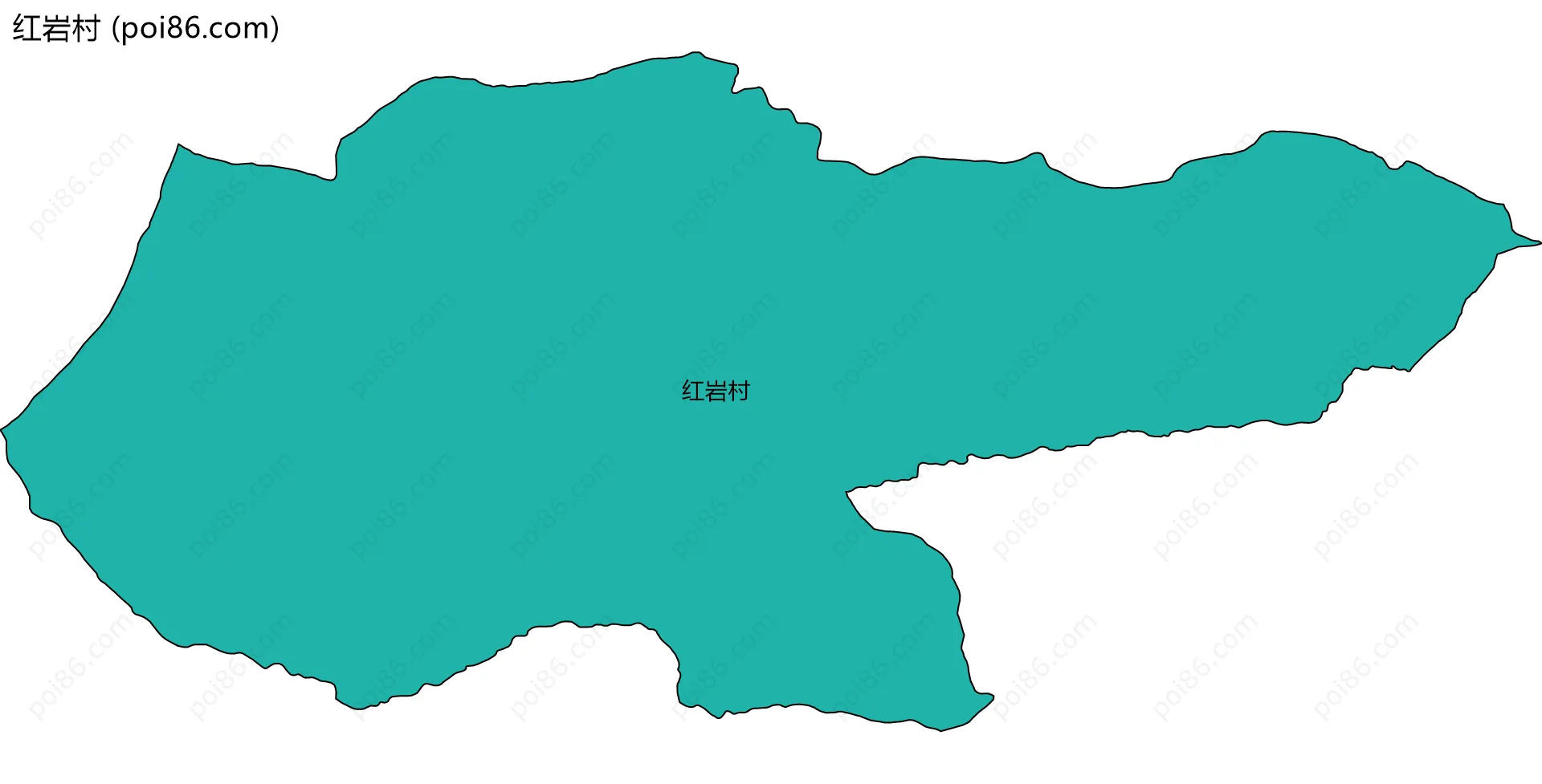 红岩村边界地图