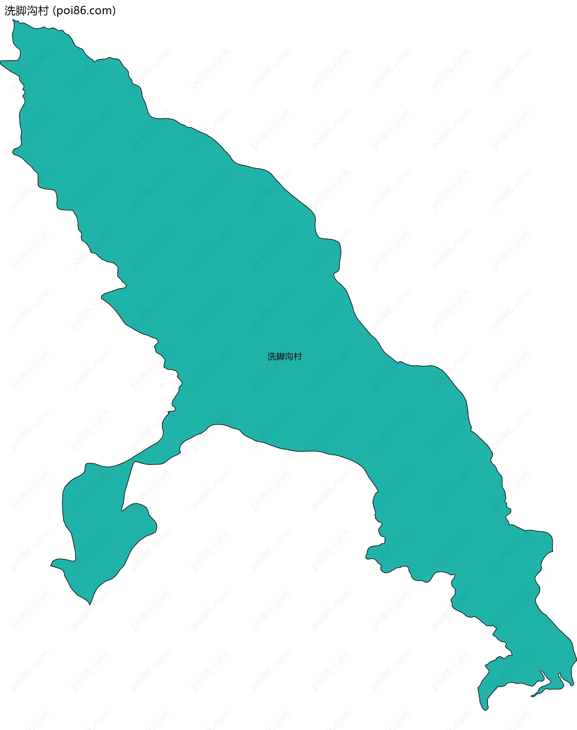 洗脚沟村边界地图