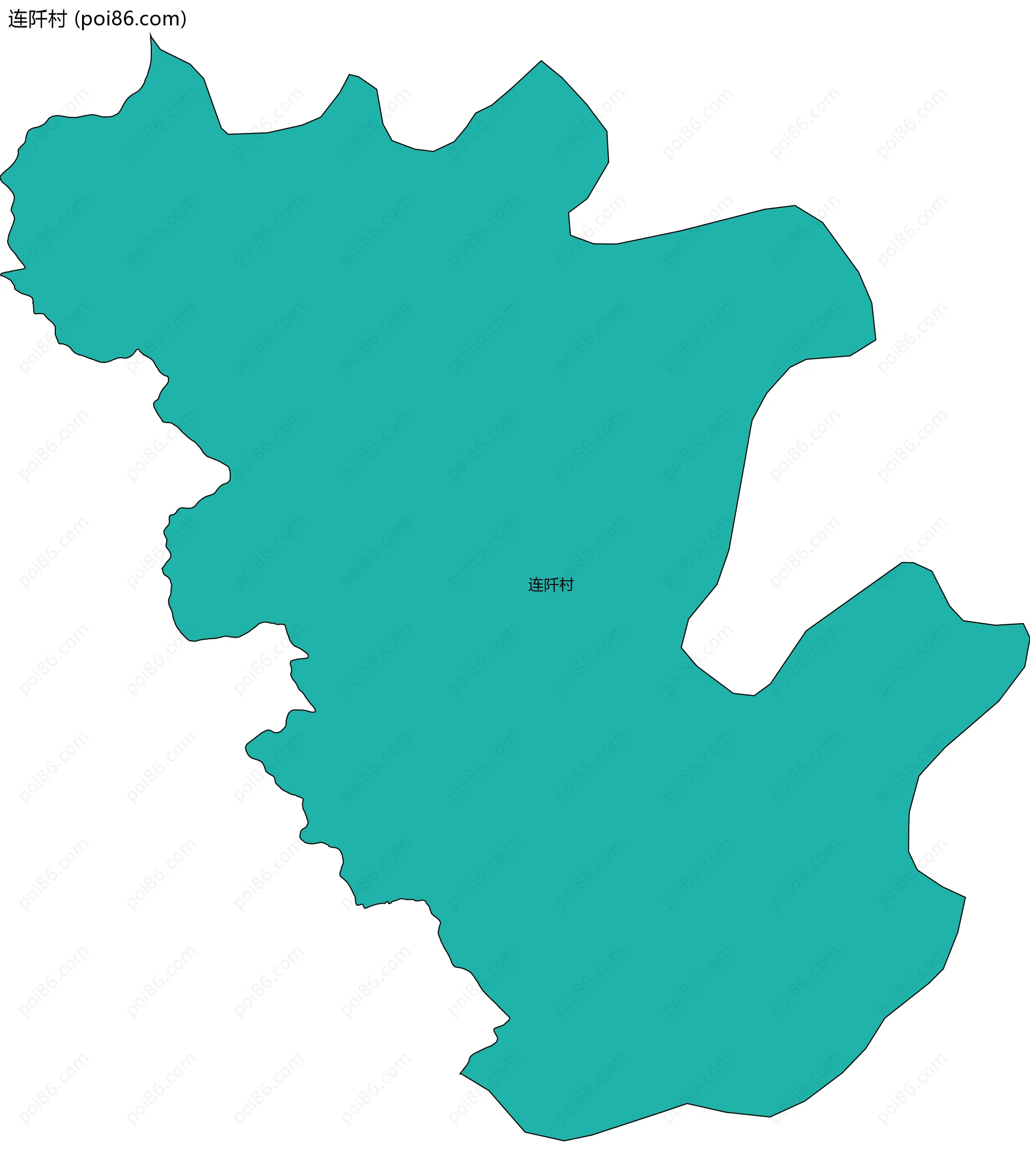 连阡村边界地图
