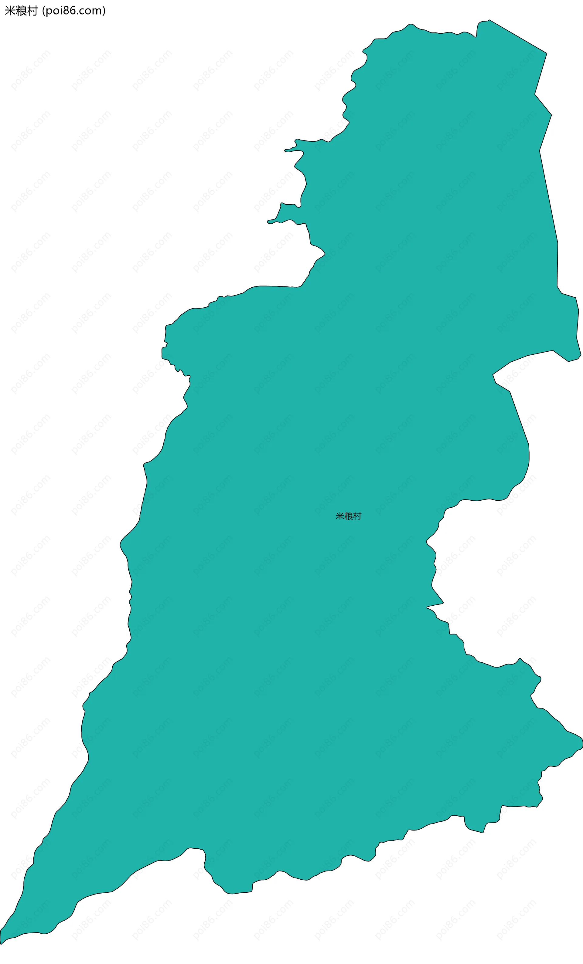 米粮村边界地图
