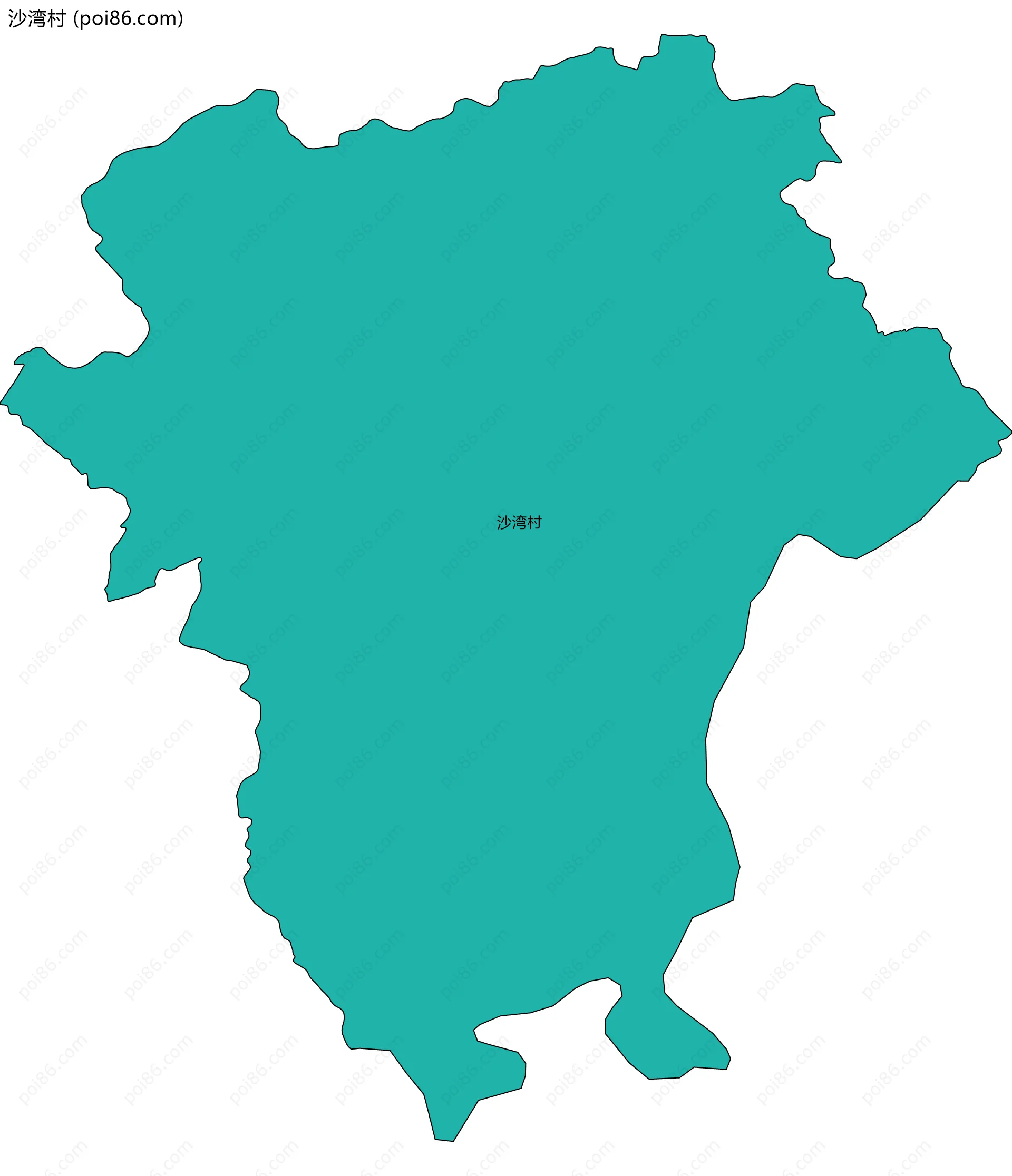 沙湾村边界地图
