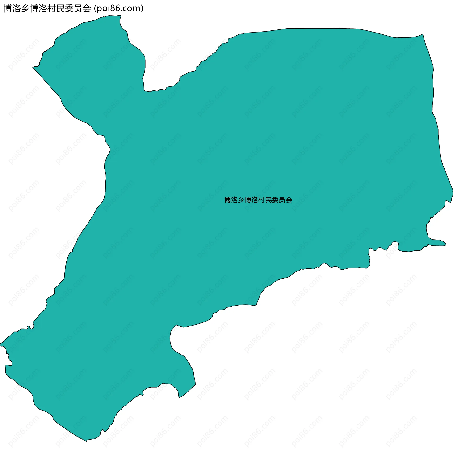 博洛乡博洛村民委员会边界地图