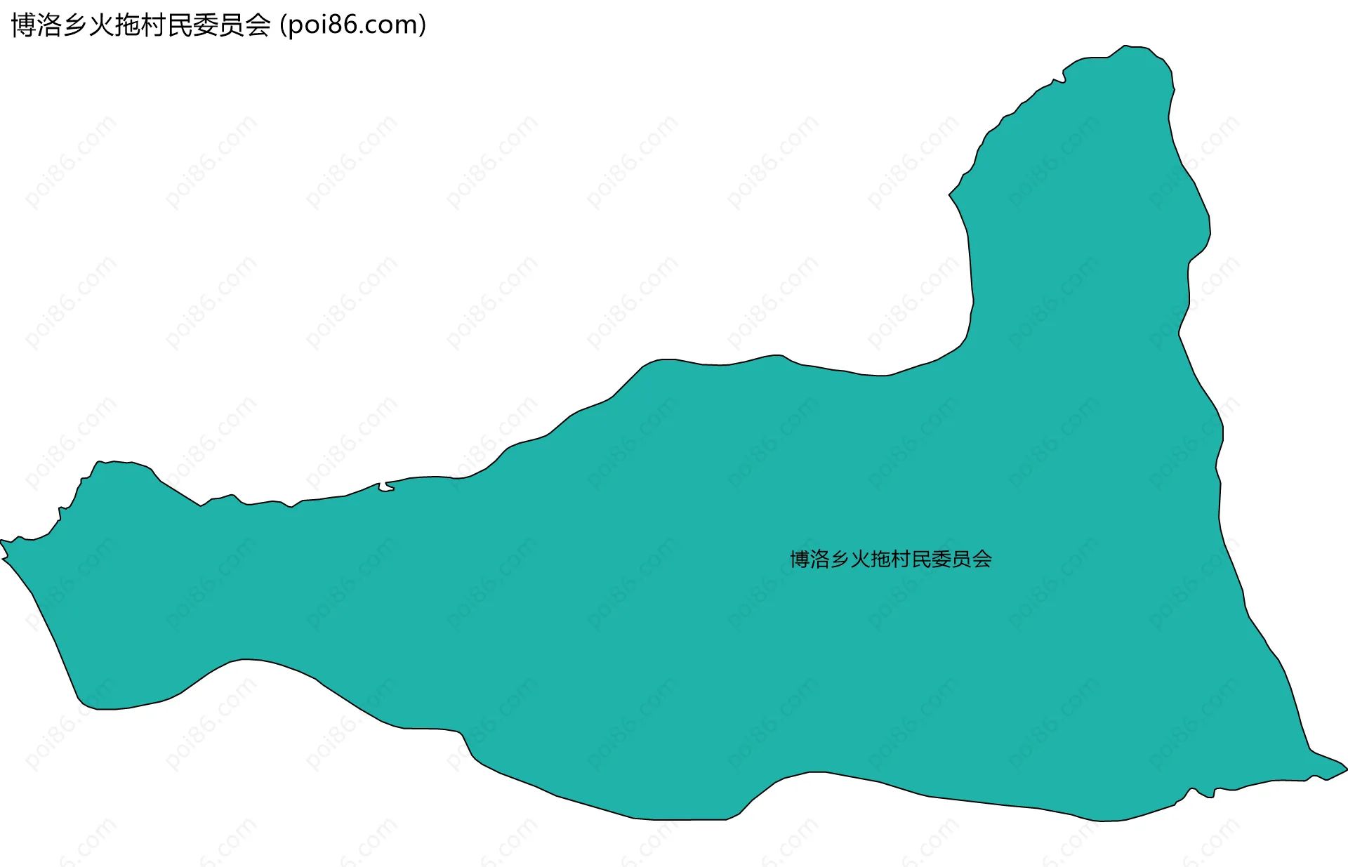 博洛乡火拖村民委员会边界地图