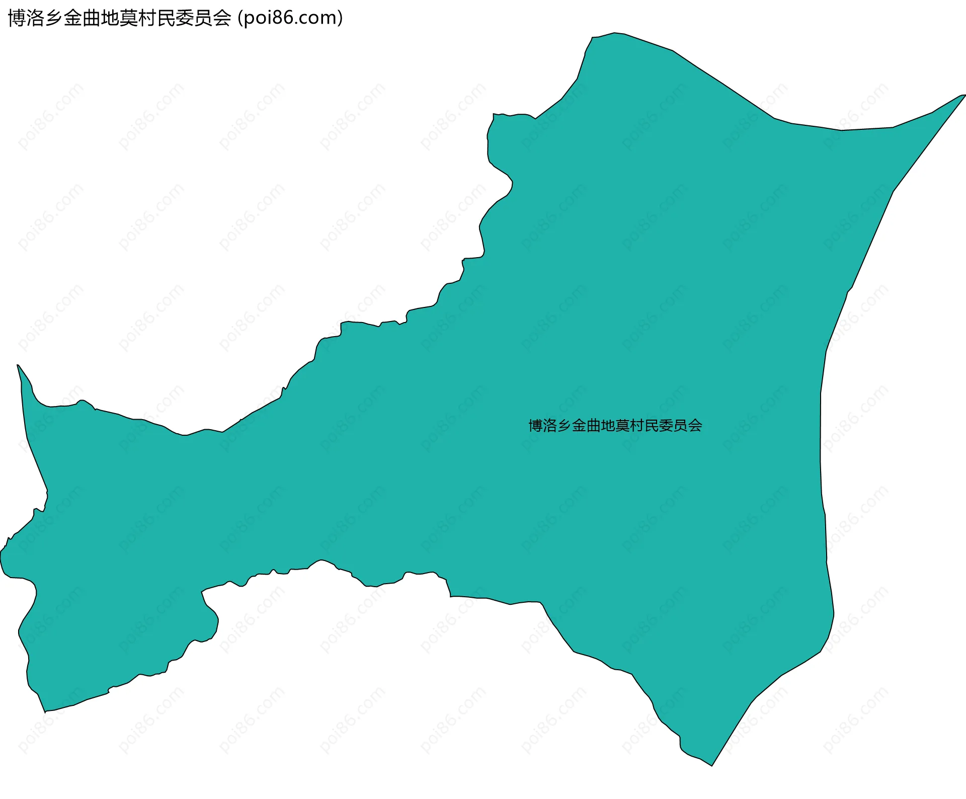 博洛乡金曲地莫村民委员会边界地图