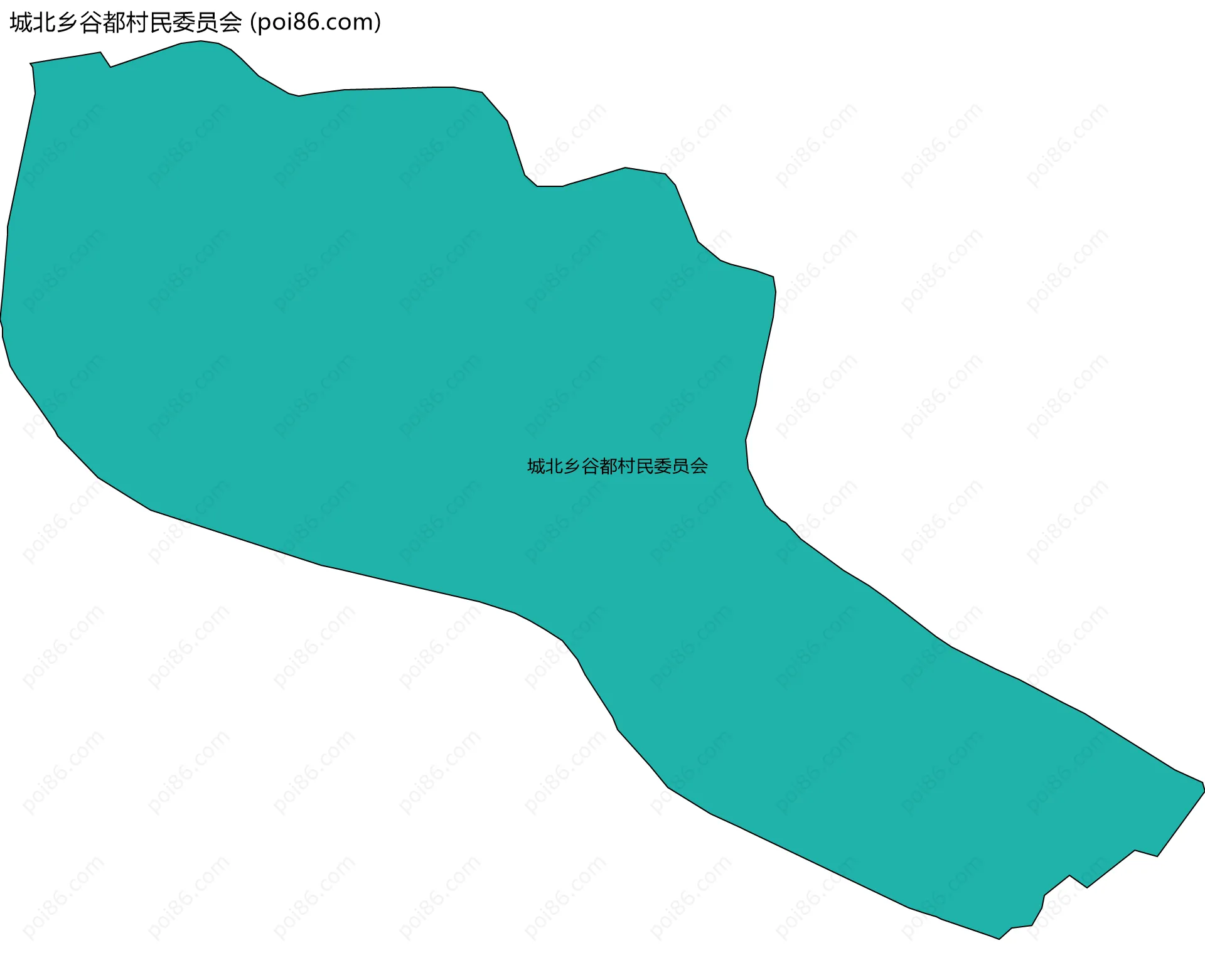 城北乡谷都村民委员会边界地图