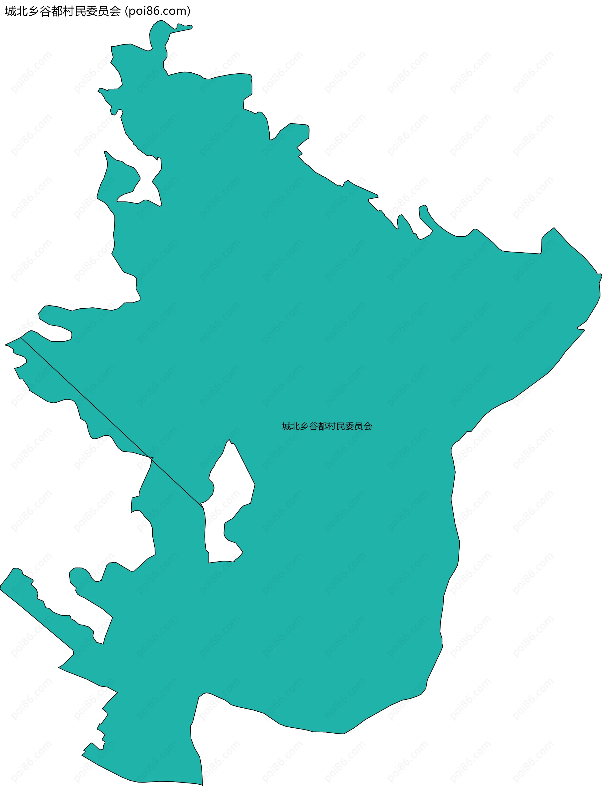 城北乡谷都村民委员会边界地图